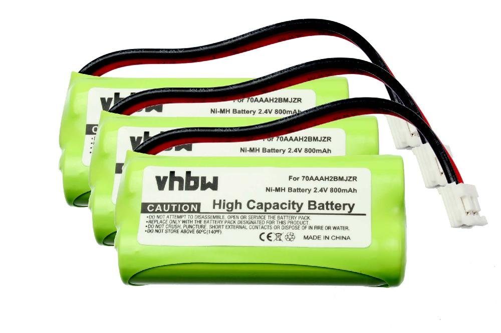 vhbw kompatibel mit Philips SJB-2121/37 Akku NiMH 800 mAh (2,4 V)