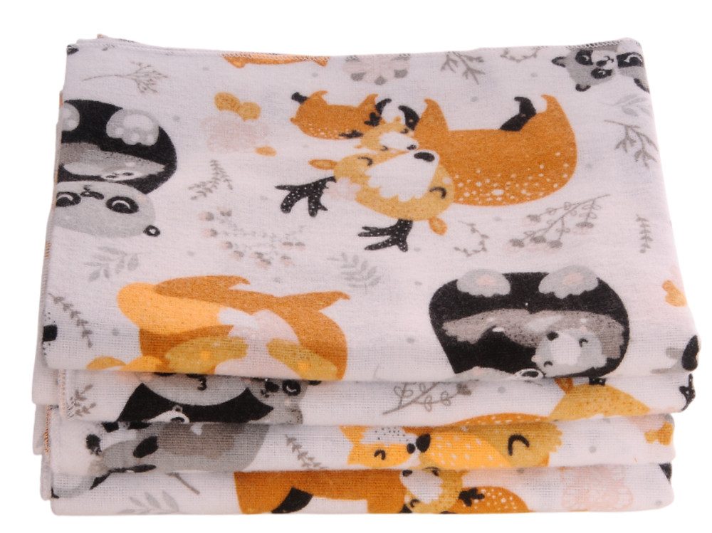 Spucktuch Baby Spucktücher 4er Pack Flanellwindeln 60x80cm Flanelltücher bunt