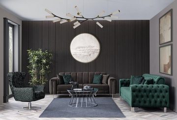 JVmoebel Big-Sofa, Samt Sofa Couch Zweisitzer Couchen Polster Möbel Wohnzimmer Stoff Neu