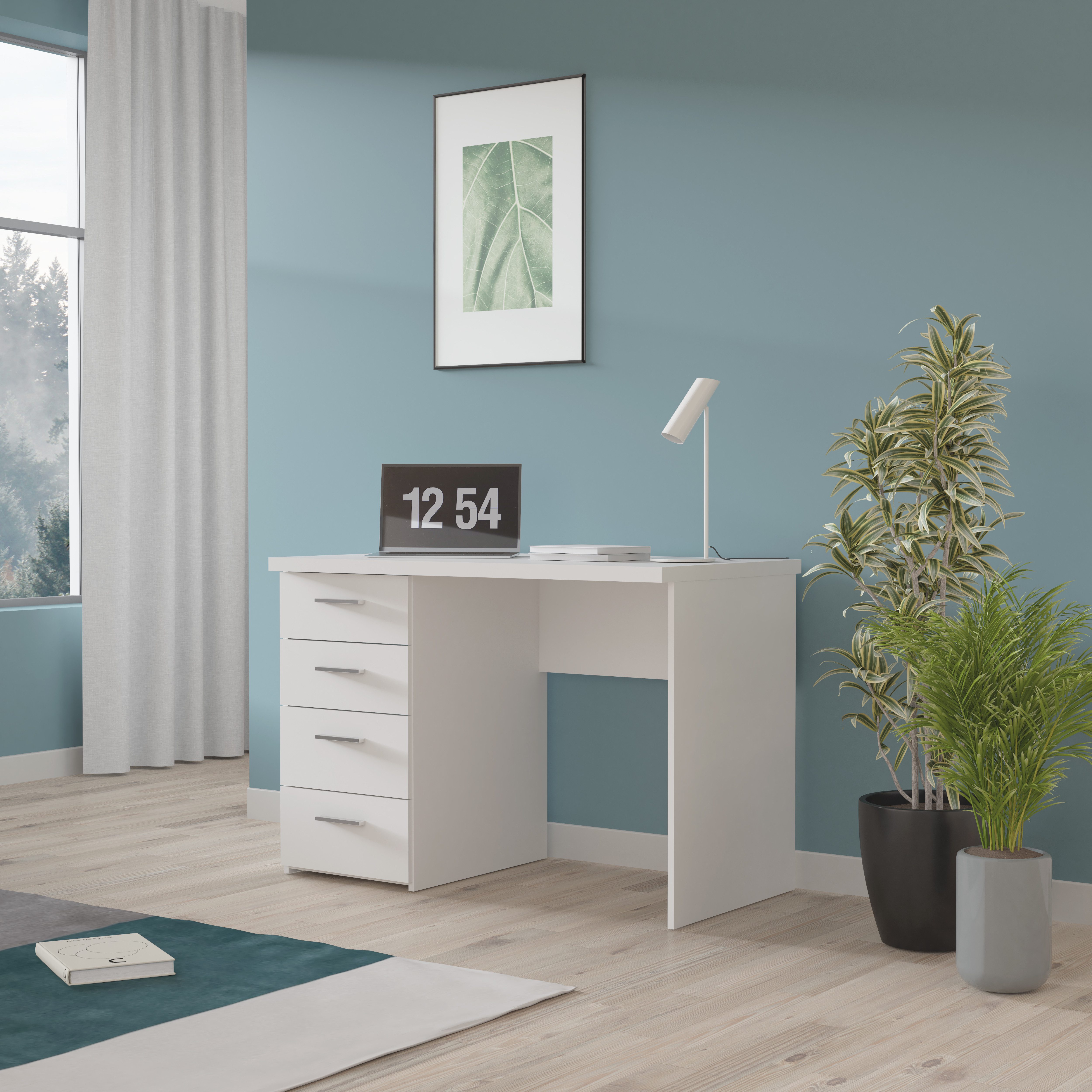 FORTE Schreibtisch NET, mit 4 Schubladen, Breite 110 cm günstig online kaufen