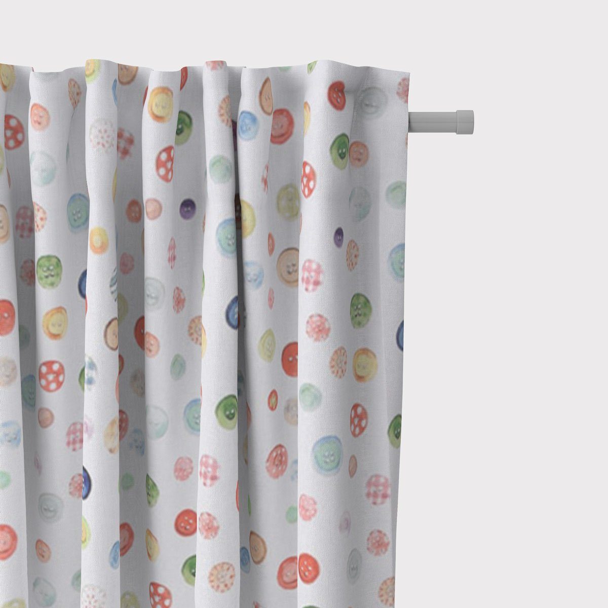 SCHÖNER LEBEN. Vorhang SCHÖNER LEBEN. Vorhang Digitaldruck Nähen Knöpfe ecru multi 245cm, Smokband, blickdicht, Baumwolle, Digitaldruck