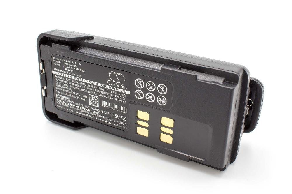 vhbw kompatibel mit Motorola DP4400E, DP2000, DP2600, DP2400 Akku Li-Ion 2600 mAh (7,4 V)
