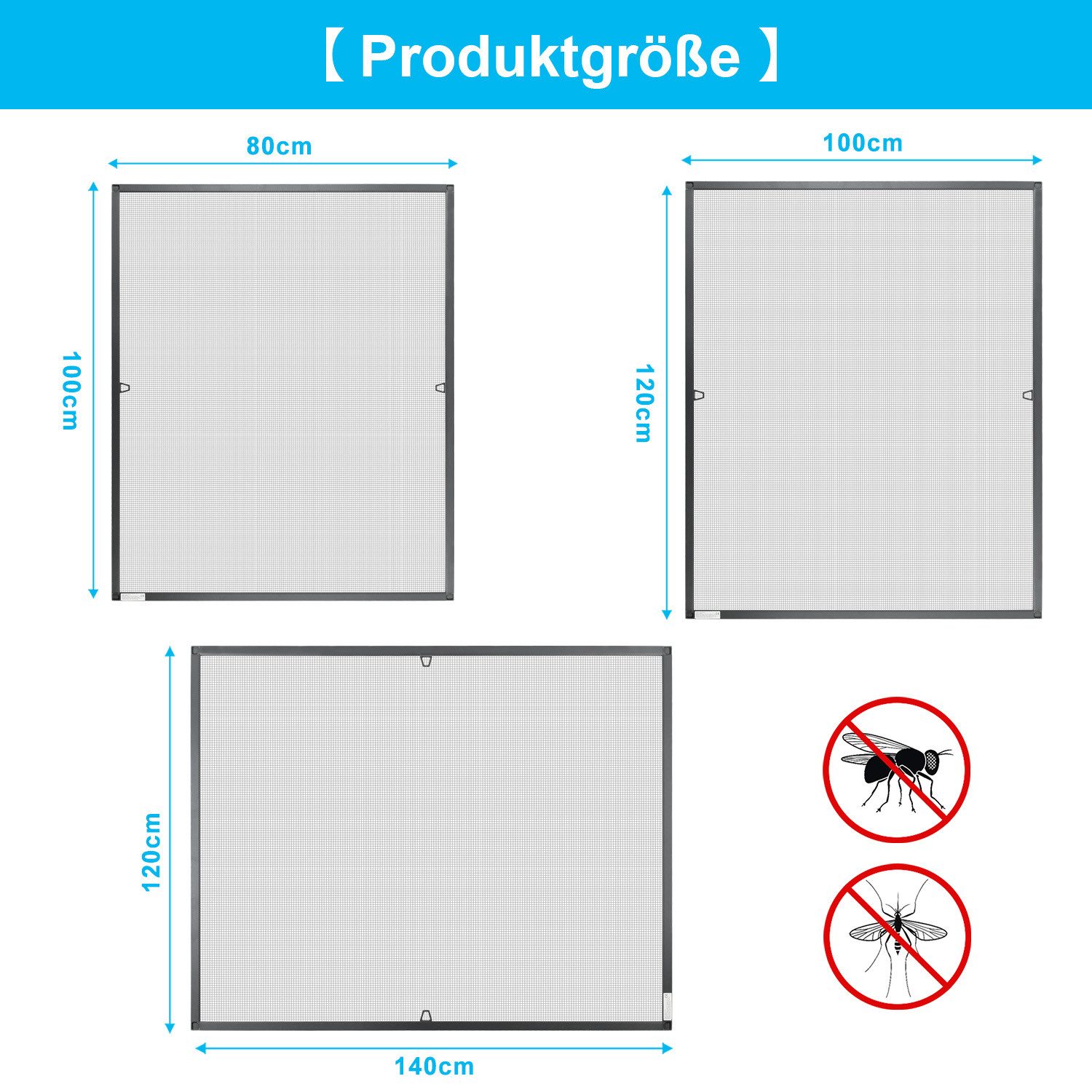 Clanmacy Insektenschutz-Fensterrahmen Fliegengitter Fenster Insektenschutz günstig online kaufen