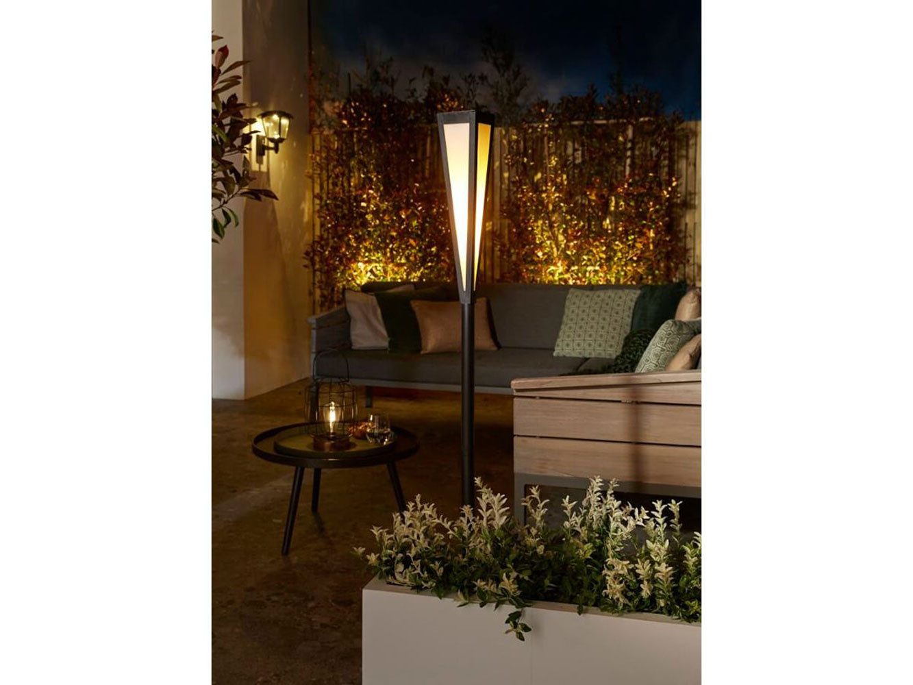 Gartenfackel Luxform Wehmouth Solar Gartenfackel mit Flammeneffekt