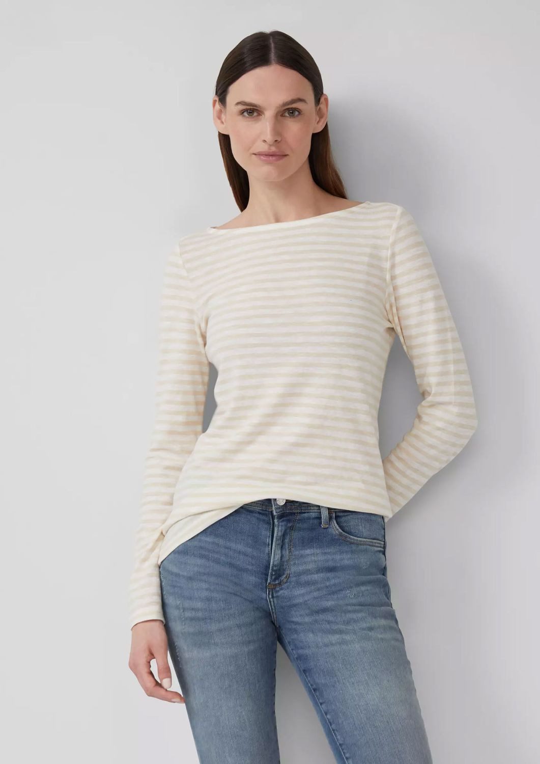 s.Oliver Longsleeve Longsleeve langarm, U-Boot-Ausschnitt, Streifen günstig online kaufen