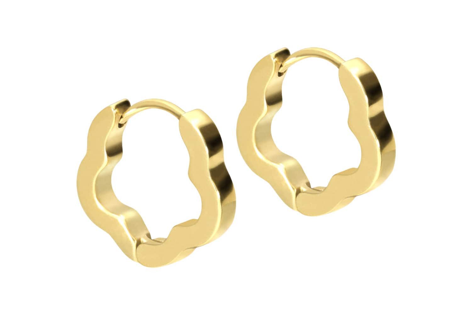 FILANGO Piercing-Set Chirurgenstahl Ohrclicker Creolen BLUME günstig online kaufen