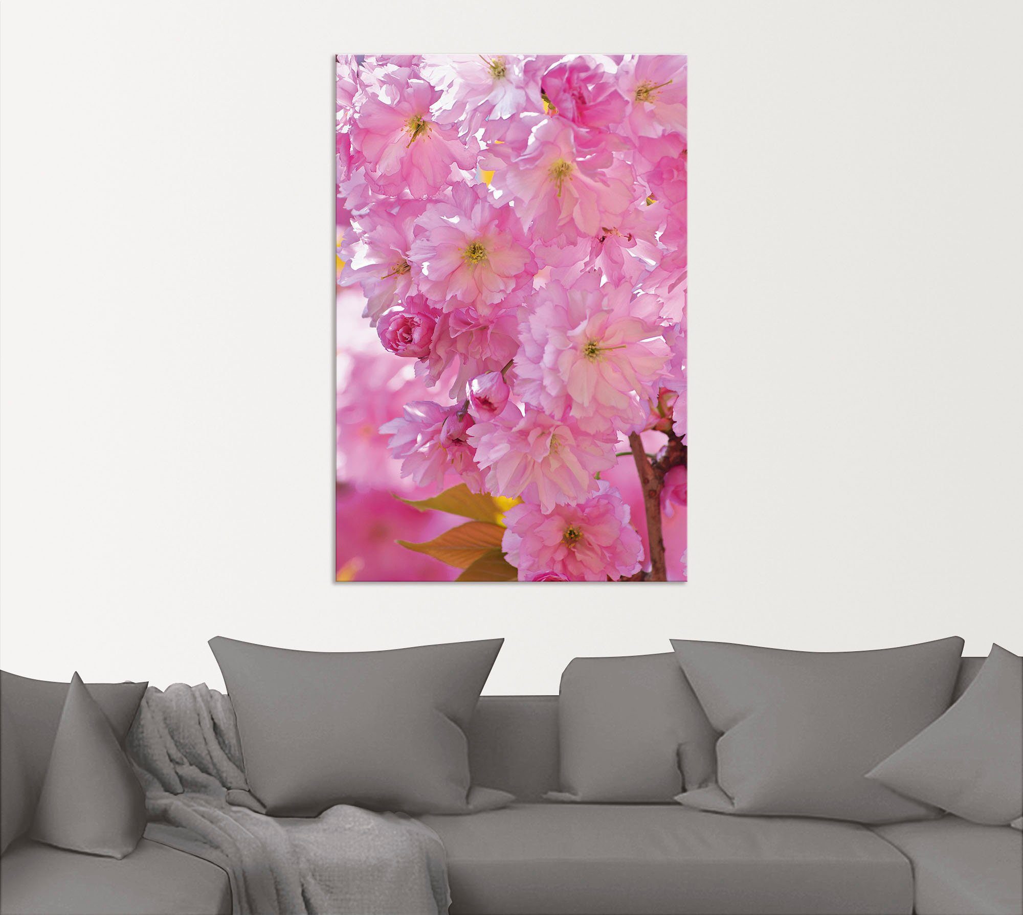 Größen Poster Kirschblüten, Blumen Leinwandbild, Wandaufkleber oder versch. Artland Wandbild in als Alubild, St), (1