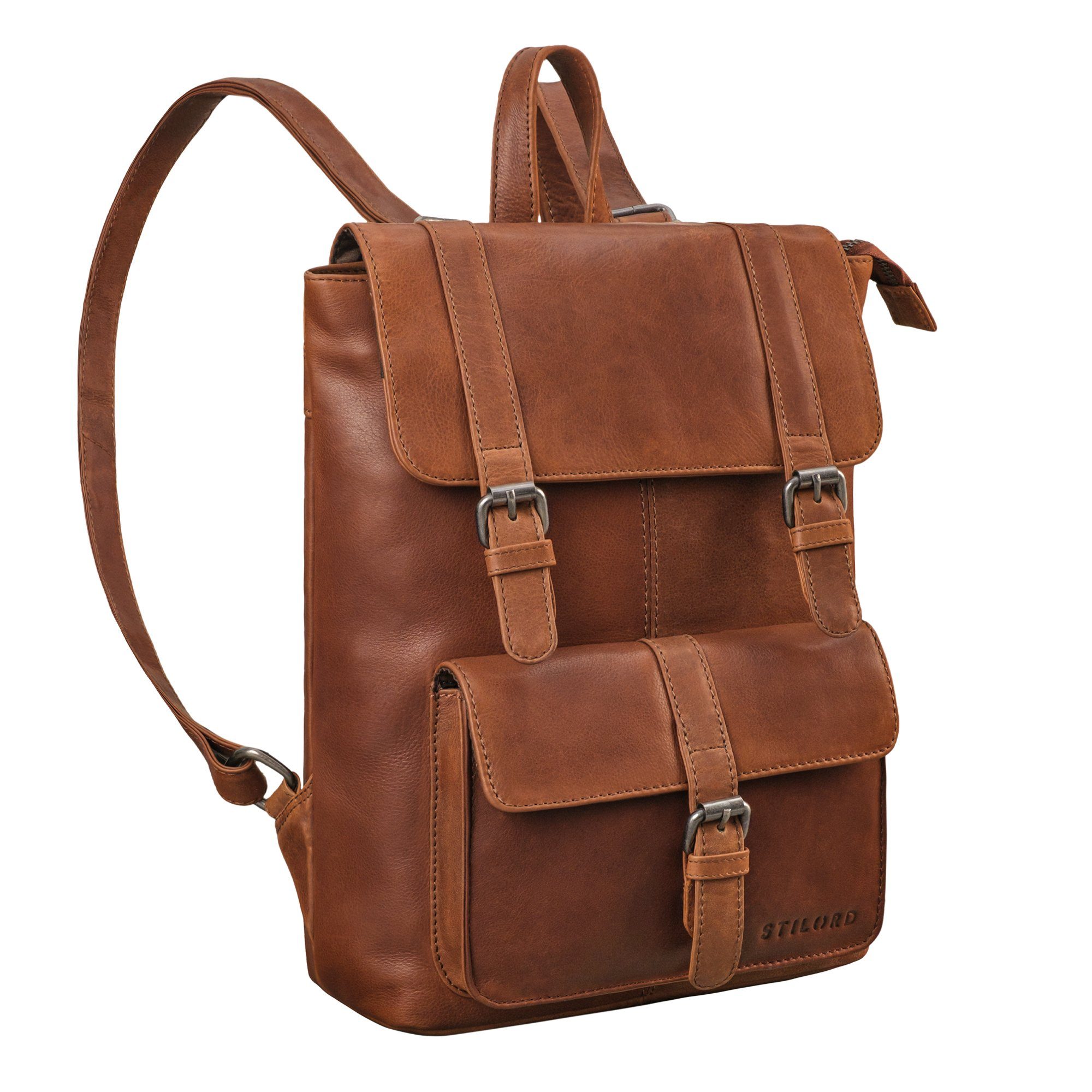 Cityrucksack "Franka" Kleiner Lederrucksack Vintage