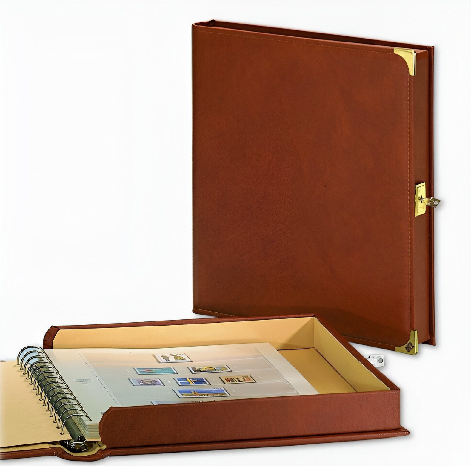 Safe-Album Sammelkoffer SAFE Ringkassette für Briefmarken 14-Ring Kunstleder Sammelkassette