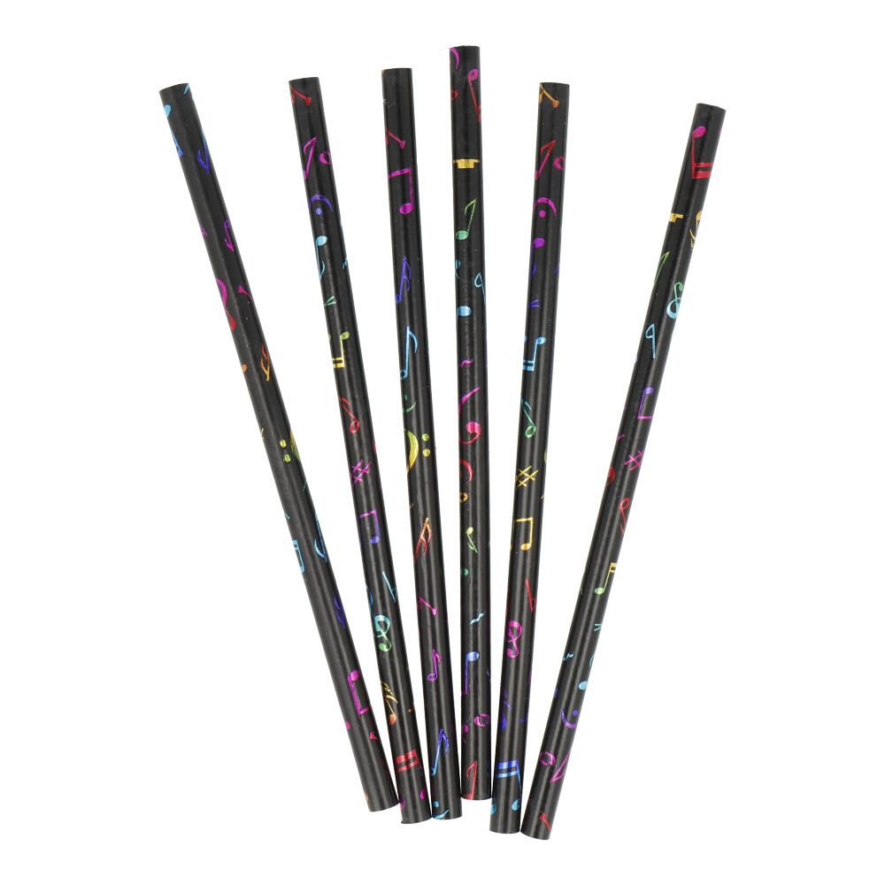 mugesh Bleistift Bleistift Noten bunt (6er-Set), für Musiker