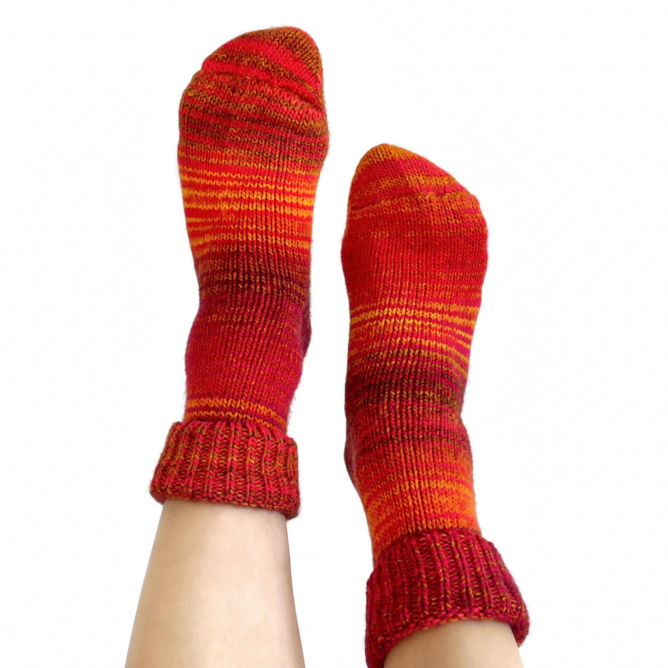 alpengoa Umschlagsocken Stricksocken Orange