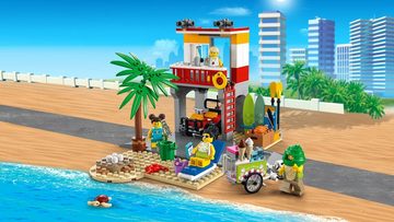 LEGO® Konstruktionsspielsteine LEGO® City - Rettungsschwimmer-Station, (Set, 211 St)