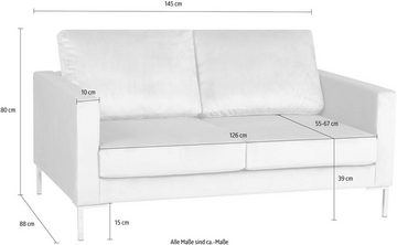 Alte Gerberei 2-Sitzer Velina, mit Metall-Winkelfüßen