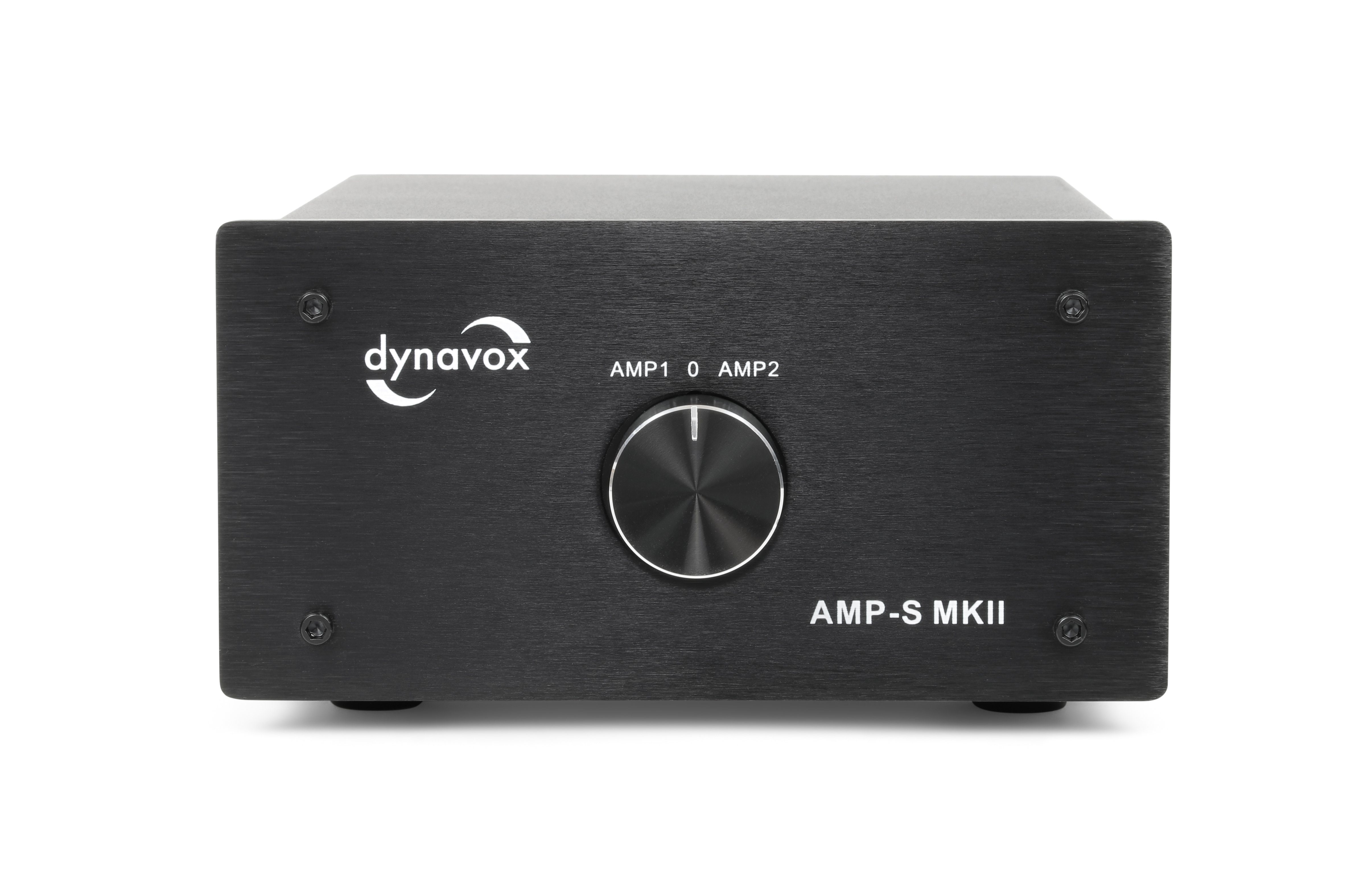 Dynavox AMP-S MKII Verstärker (Verstärker- und Boxen-Umschalter, Metall-Gehäuse, Bananen-Buchsen)