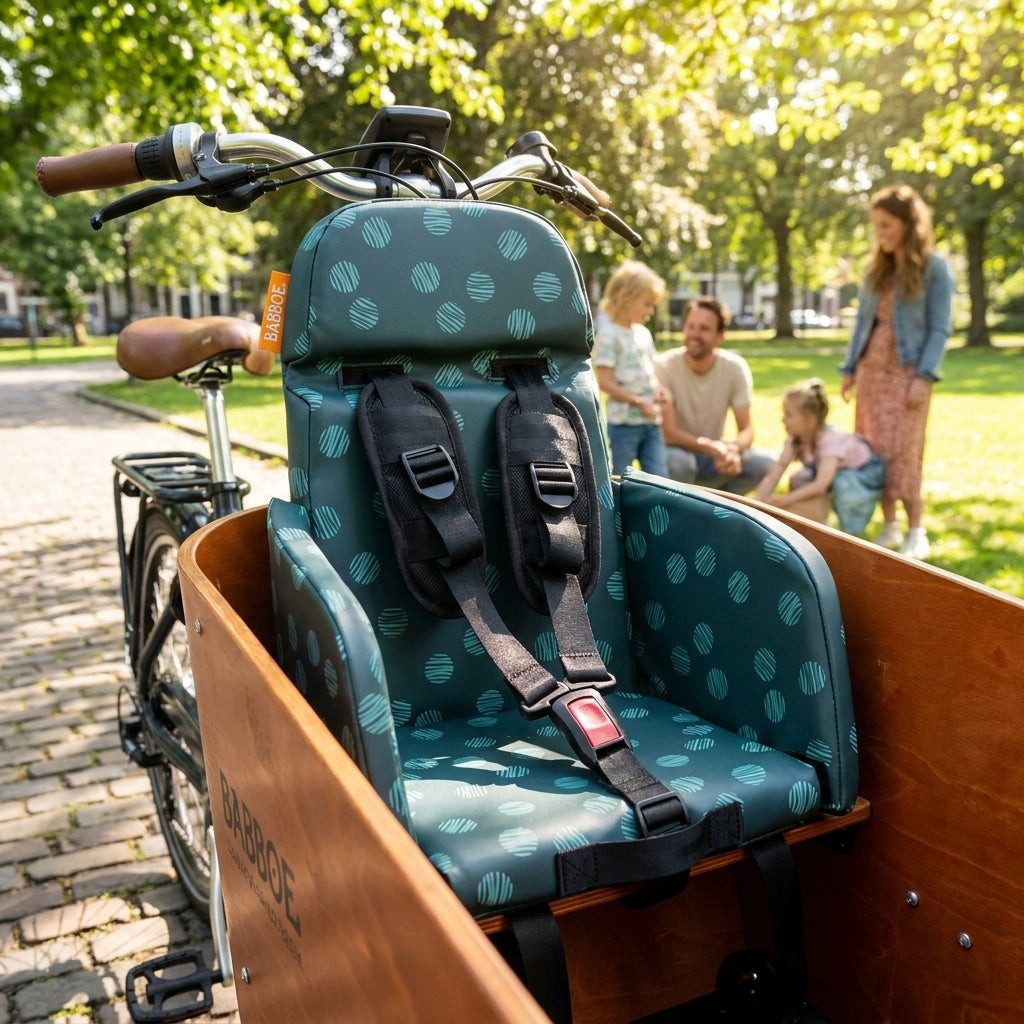 Babboe Fahrradkindersitz Babboe Kindersitz Luxus Dark Sage