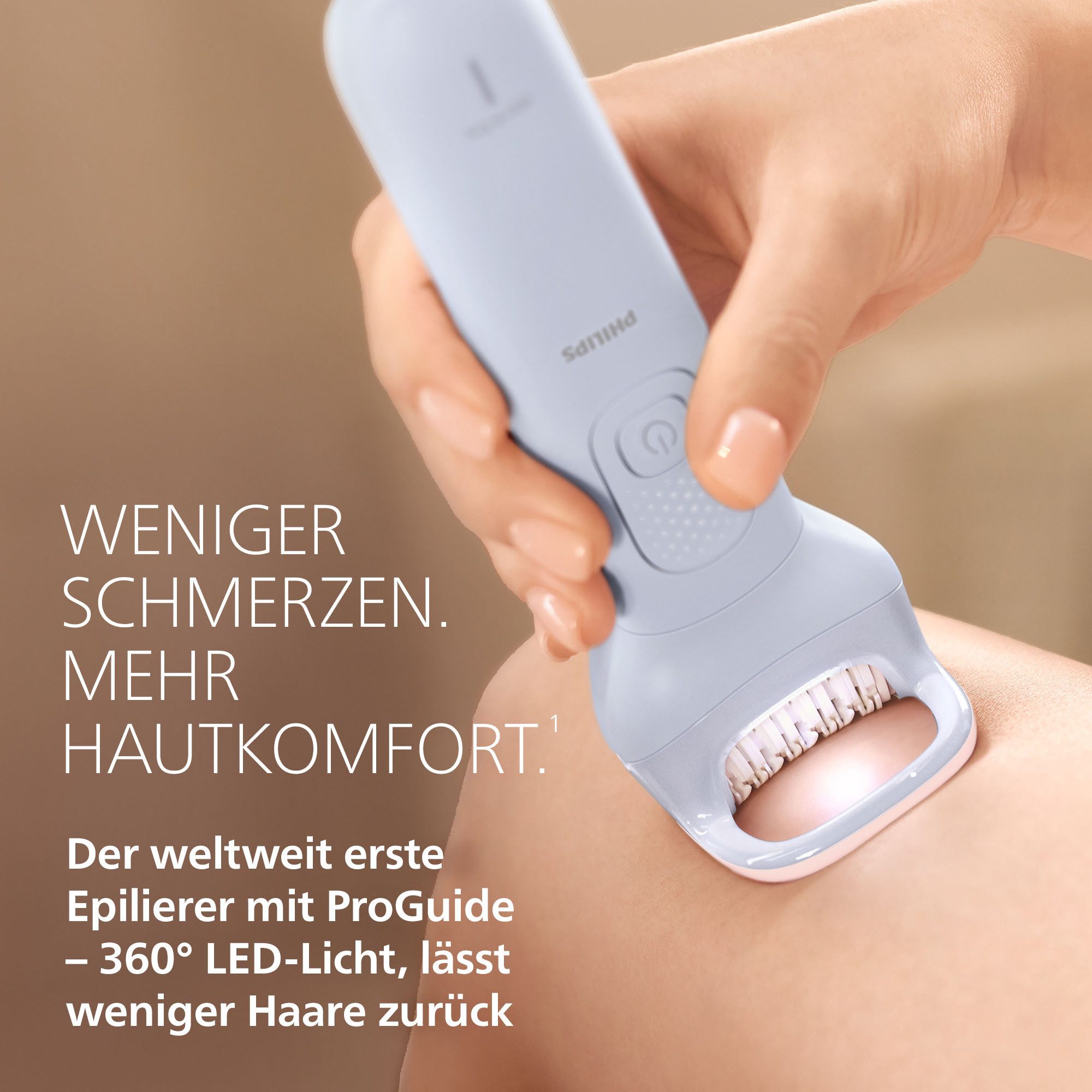 Philips Epilierer Series 8000 BRE708/00, Aufsätze: 2 St., nass und trocken verwendbar, mit 2 Geschwindigkeitsstufen