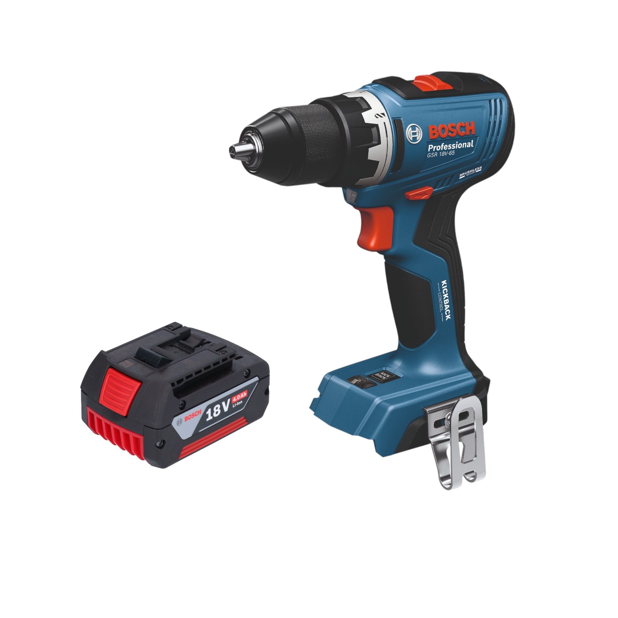 Bosch Professional Akku-Schlagbohrschrauber GSB 18V-65 Professional Akku Schlagbohrschrauber 18 V 65 Nm Brushless