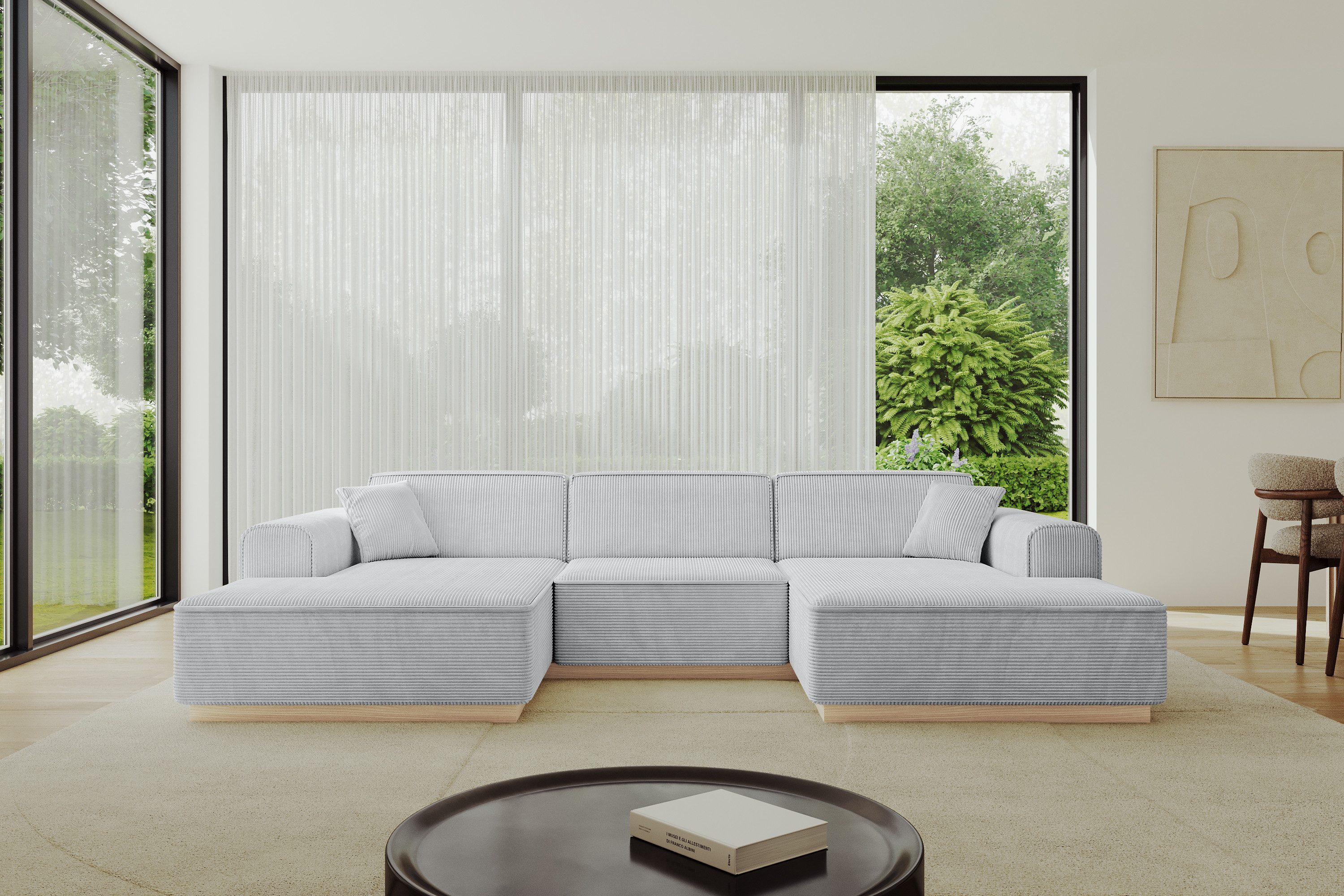 ALTDECOR Wohnlandschaft IREA-U1, Sofa Praktische Bequeme Funktionsecke Couch U-Form Eckcouch, Corner Sofa U-Form Vielseitige Sofa Wohnlandschaft Wohnzimmer