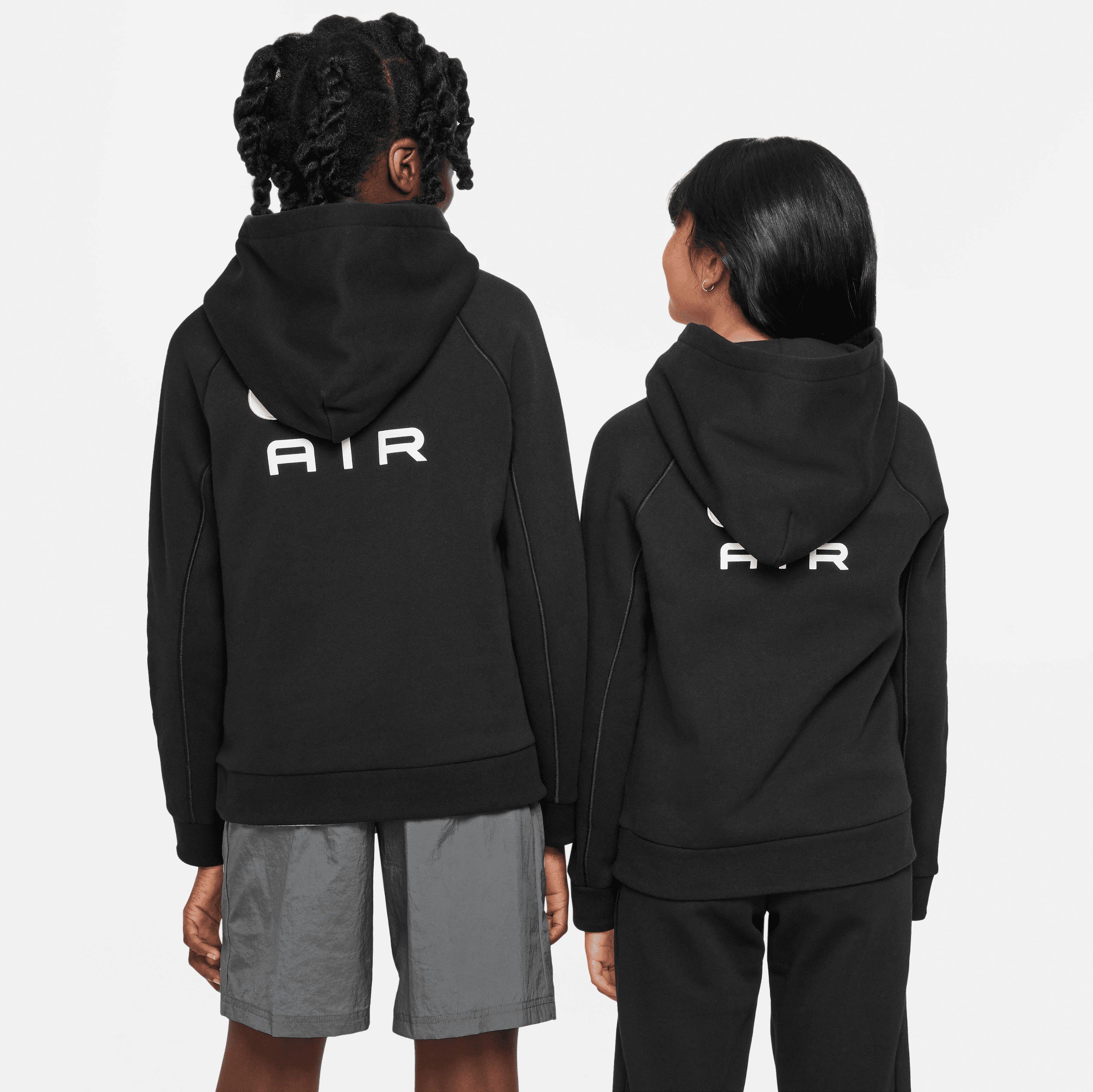 schwarz Hoodie Kapuzensweatshirt Kids' Pullover Nike Big Air Sportswear