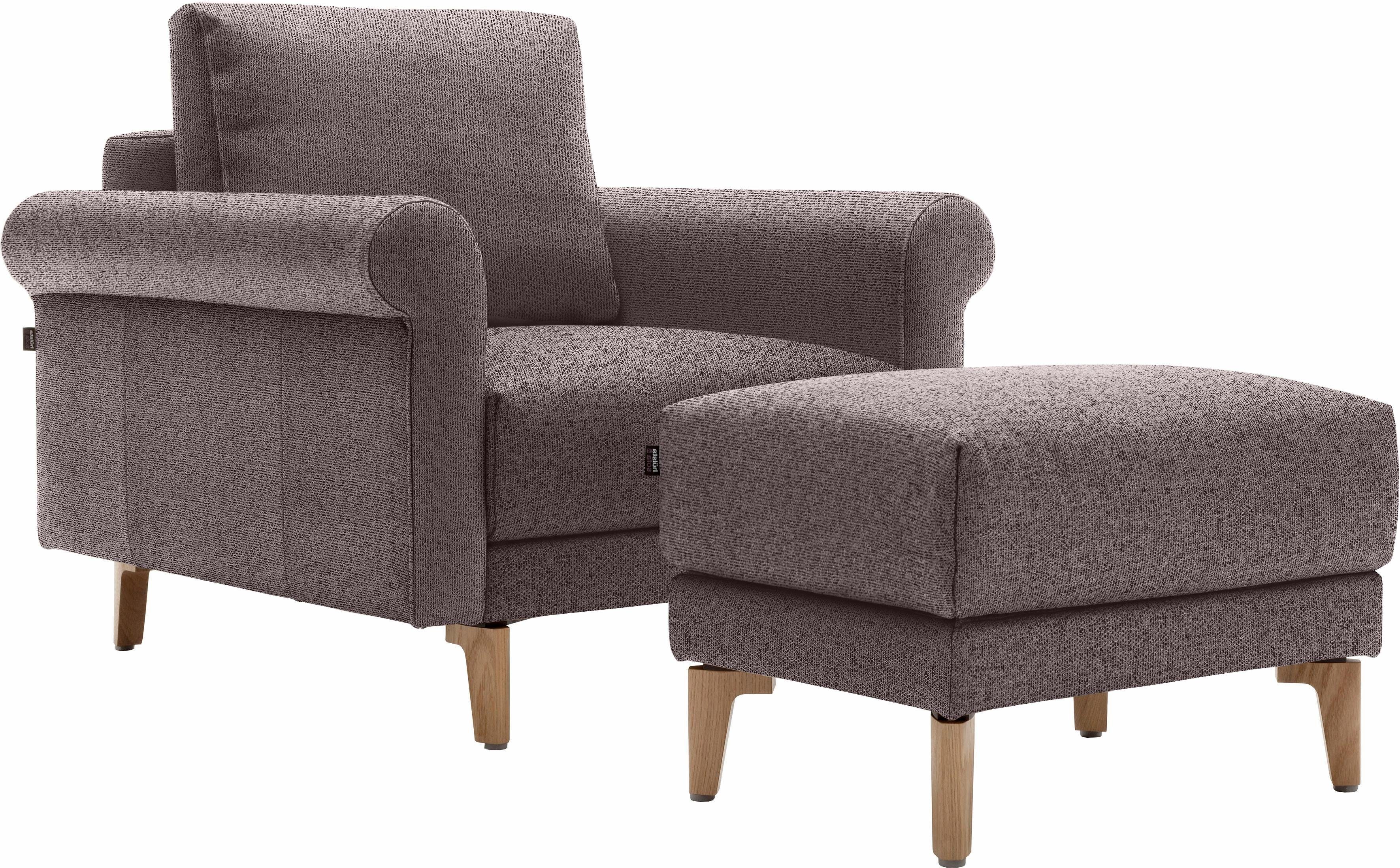 hülsta sofa Sessel hs.450, modern Landhaus, Breite 88 cm, Fuß Nussbaum