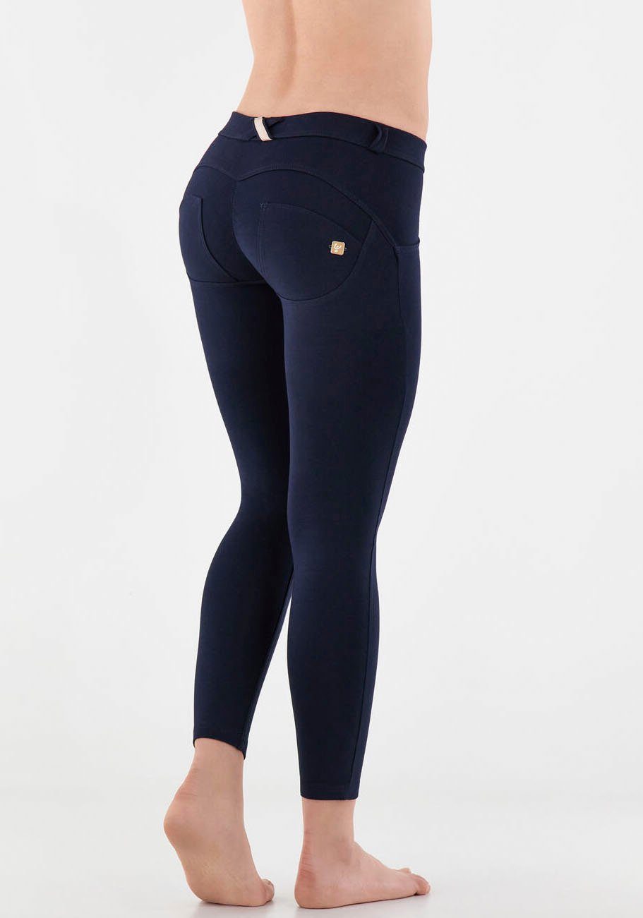 Freddy Leggings fit Regular (normale SUPERSKINNY mit WRUP4 Effekt, Lifting Länge Shaping Waist Leibhöhe), anliegend), 7/8 & (eng Superskinny