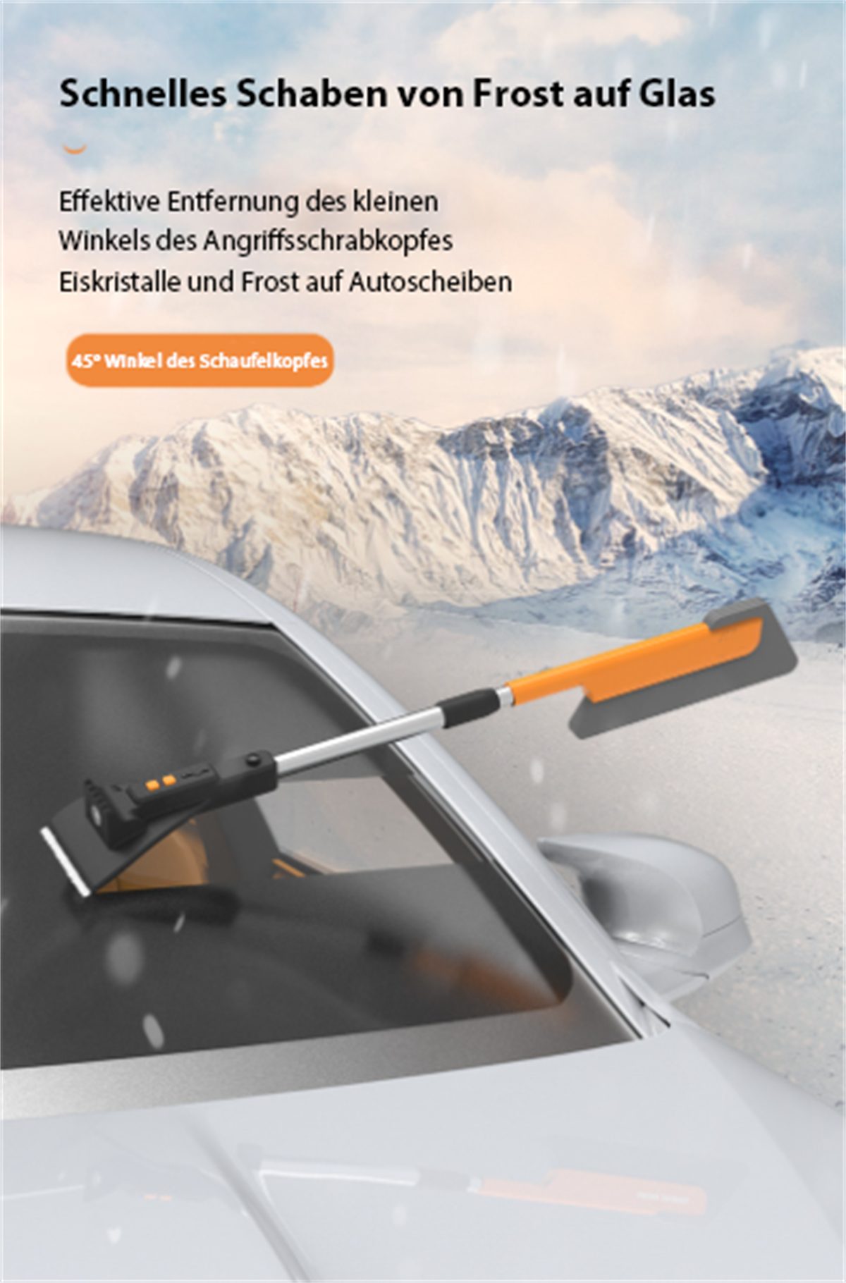 carefully selected Eiskratzer Auto-Schneeschaufel, Autoglas-Enteisungswerkzeug Licht mit