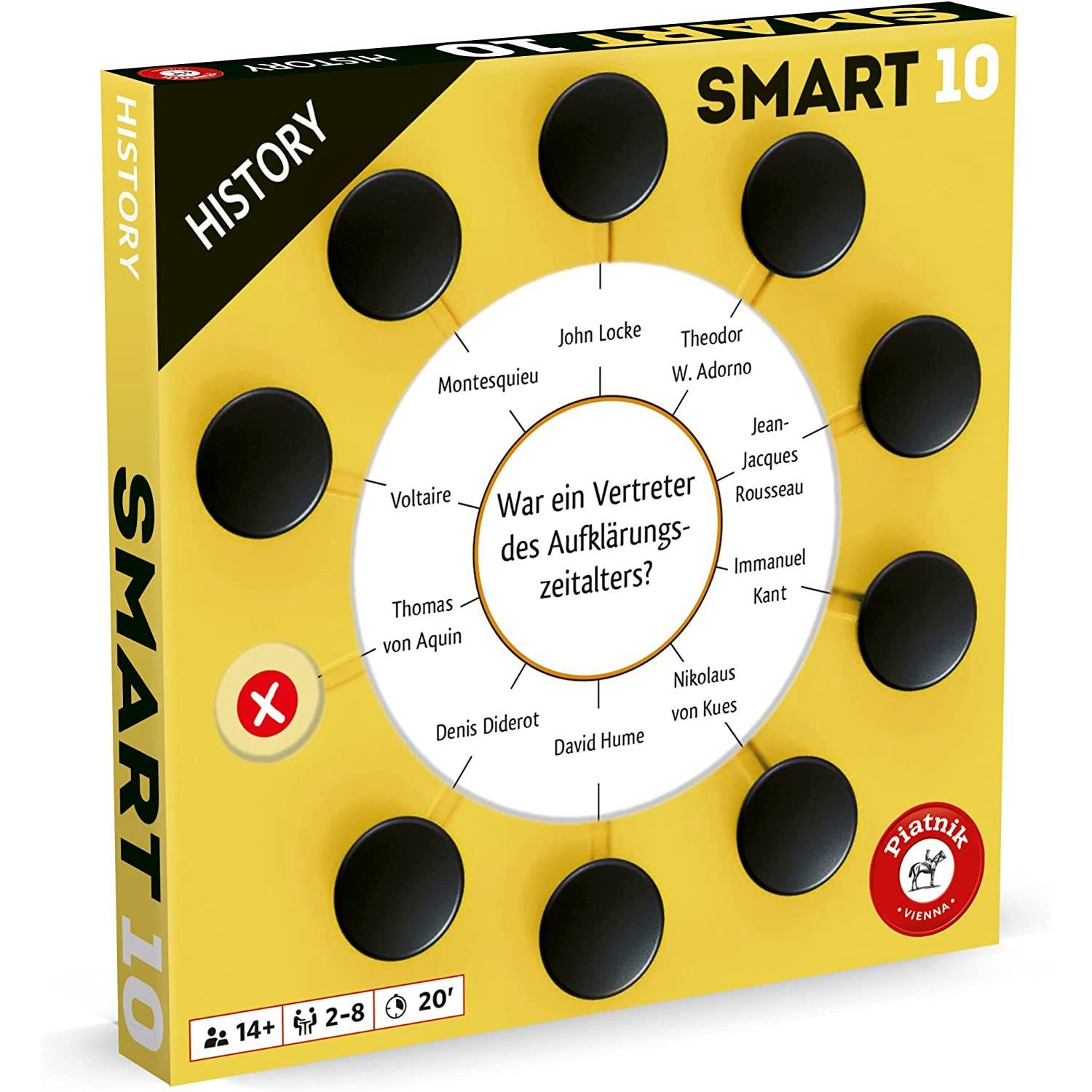 Piatnik Spiel Smart 10 Zusatzfragen - History Geschichte Quiz Rätsel, Wissenspiel