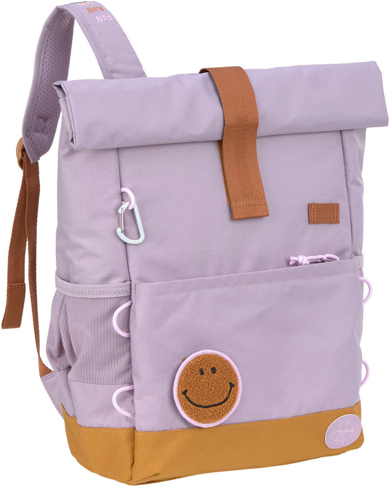 LÄSSIG Kinderrucksack Little Gang, Medium Rolltop Backpack, lilac, aus recycelten PET-Flaschen