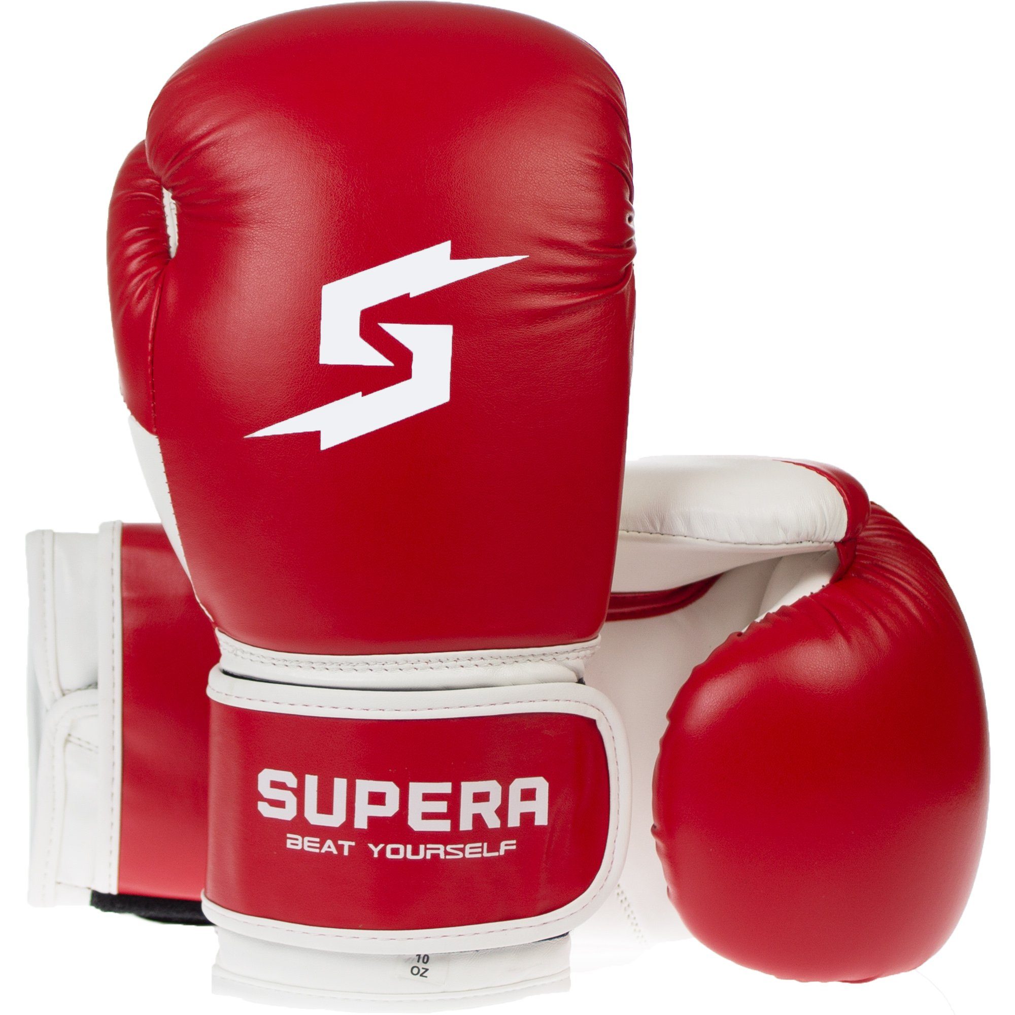 - für SUPERA und Frauen rot Box (Paar), Handschuhe Boxen Männer MMA Kickboxen Boxhandschuhe