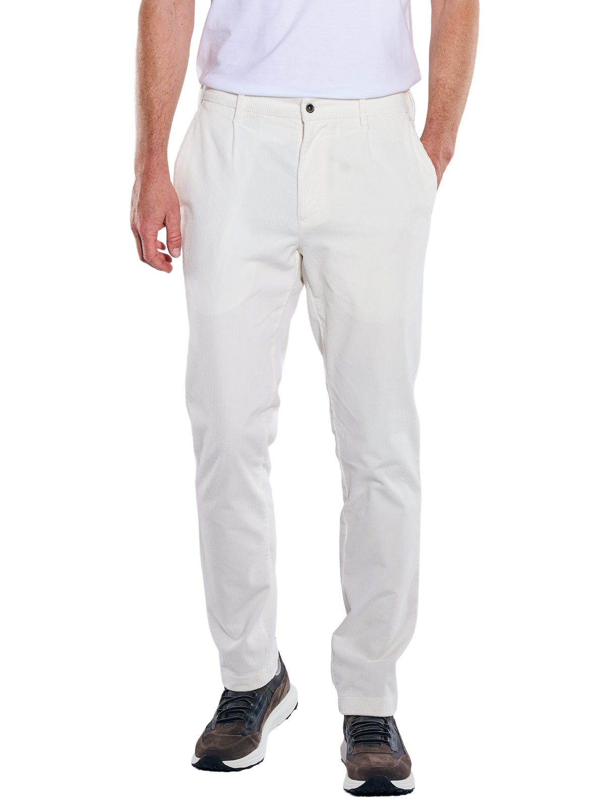 ENGBERS GERMANY Chinos Herren Cordhose, Reinweiss