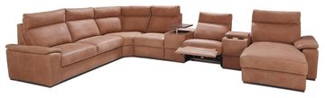 JVmoebel Ecksofa Wohnlandschaft Ecksofa Ablage Kühlfach Bettfunktion Schlaf Sofa, Made in Europe