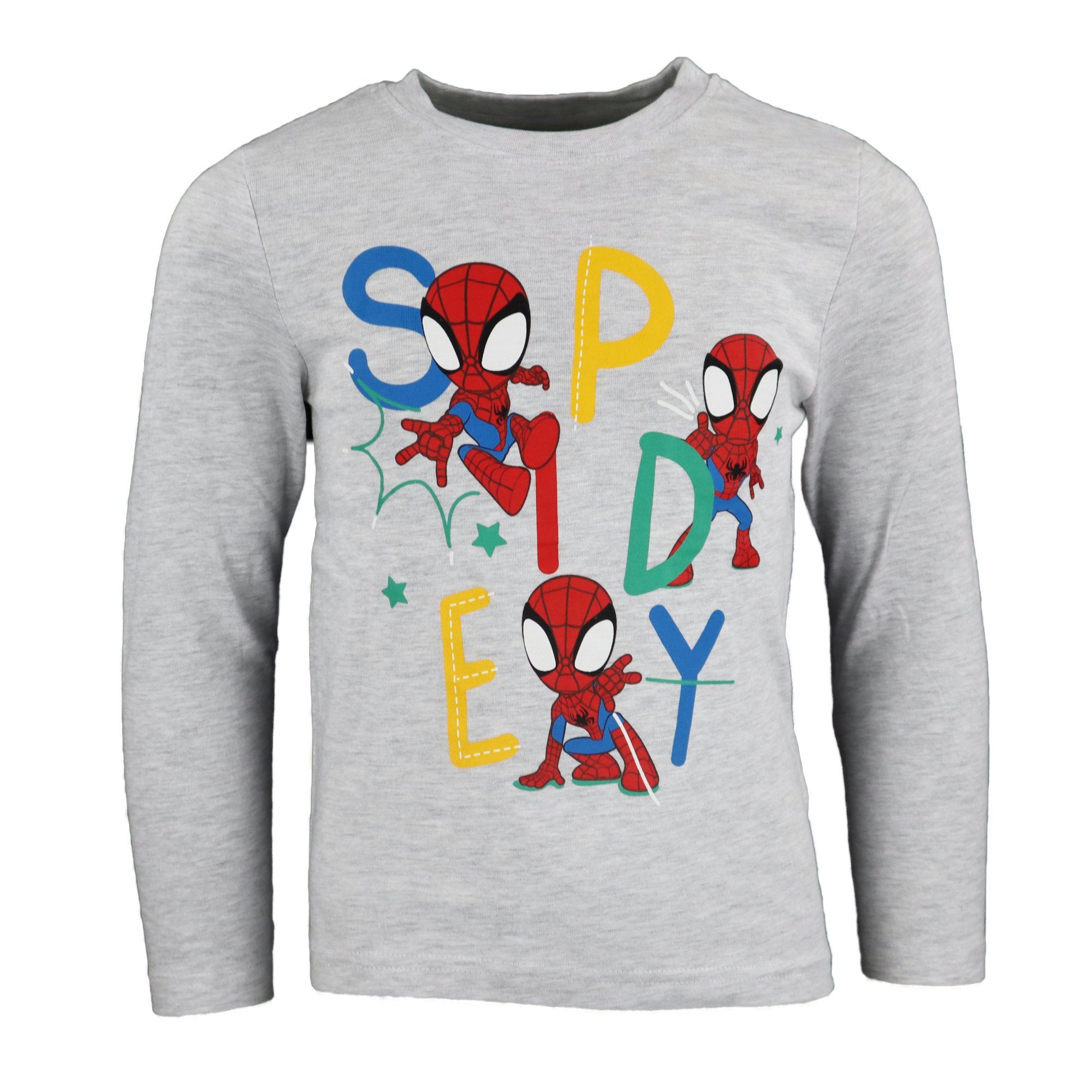 134 Spidey Grau Gr. bis Pyjama Schlafanzug Spiderman MARVEL 104 Kinder Schlafanzug