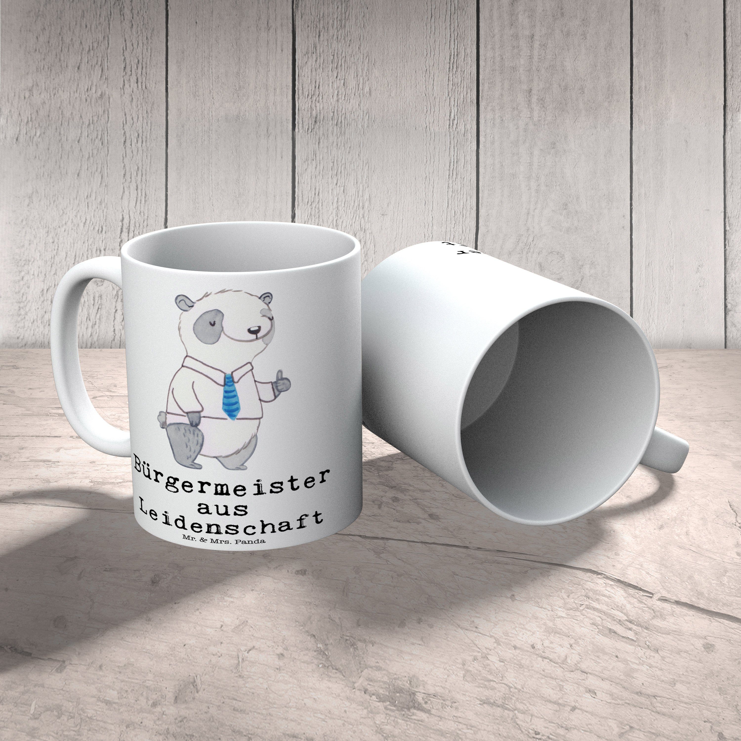 Leidenschaft aus Weiß Geschenk, - Panda Geschen, Mr. - Homeoffice, Tasse Bürgermeister & Keramik Mrs.