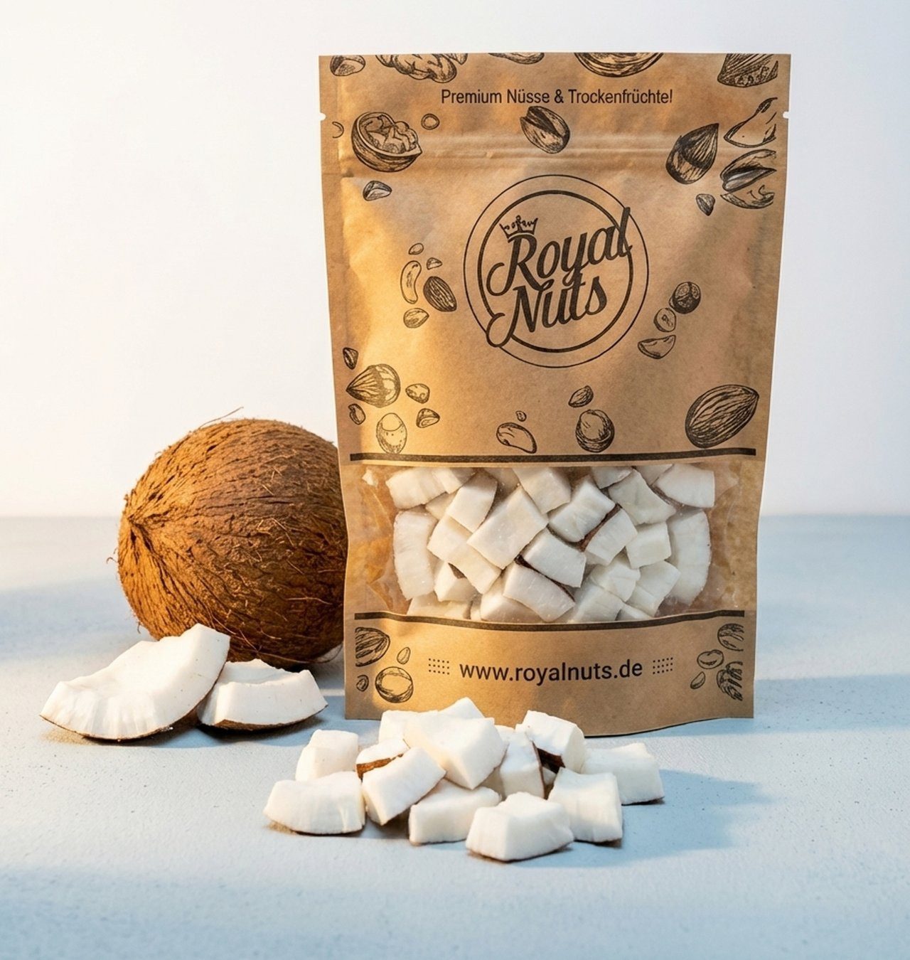 Royalnuts Genuss GmbH Trockenfrüchte 500g Kokosstücke, Royalnuts
