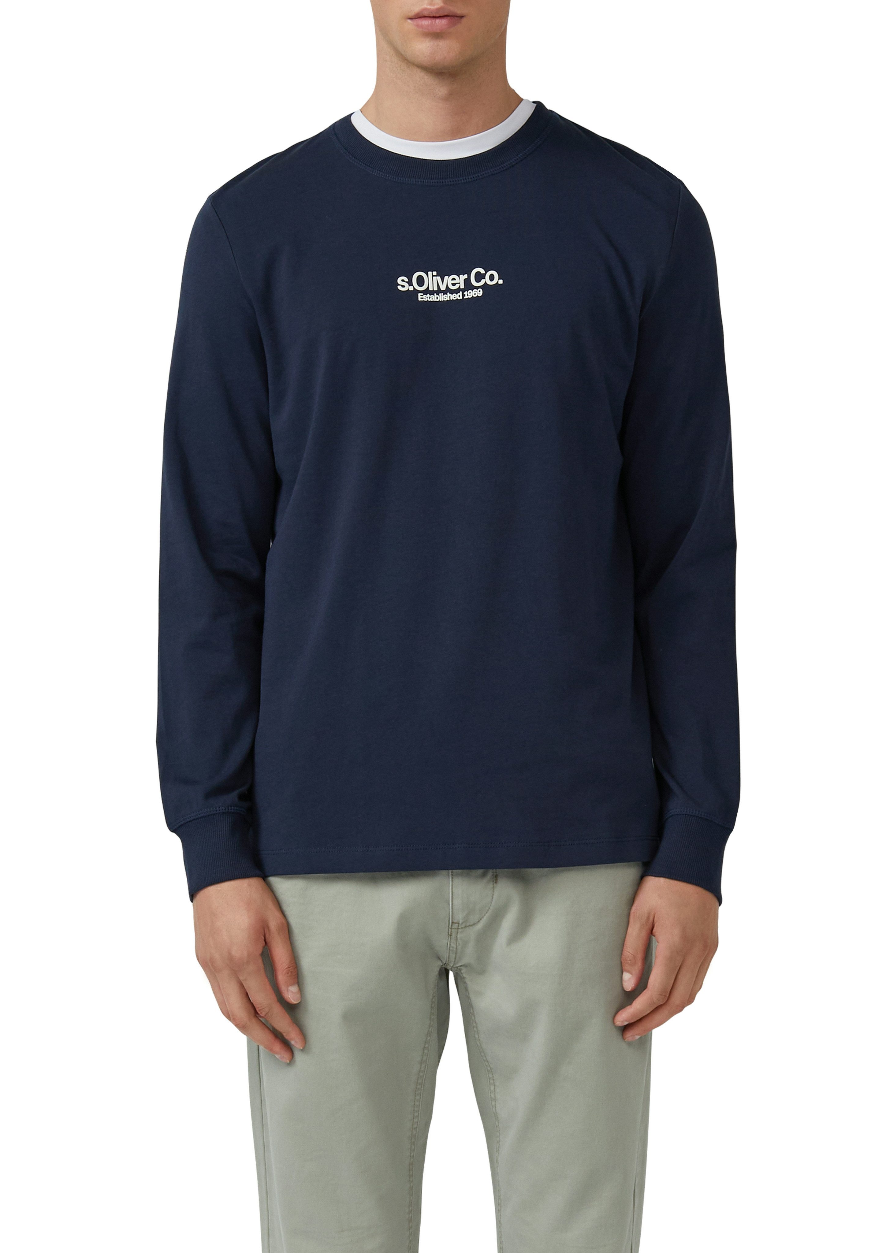 s.Oliver Langarmshirt mit Logo Schriftzug günstig online kaufen