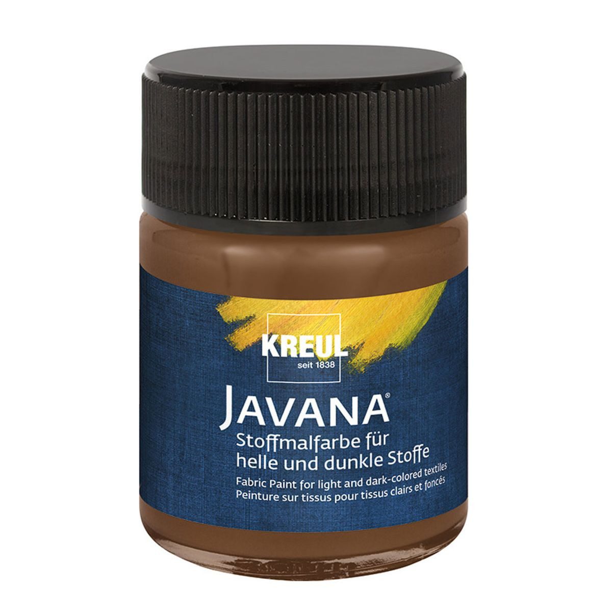 C. KREUL Stoffmalfarbe KREUL Stoffmalfarbe JAVANA rehbraun 50ml Glas