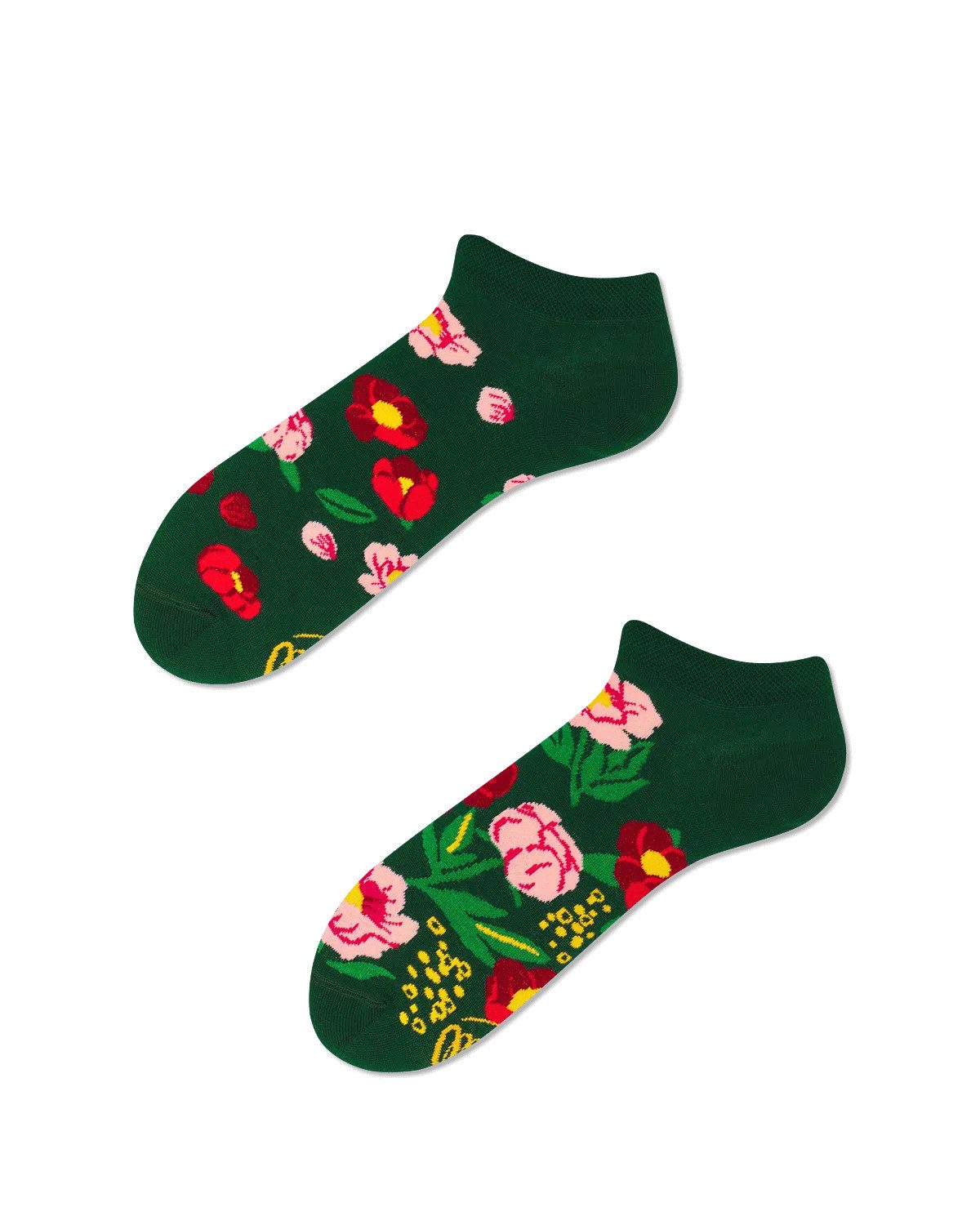 Many Mornings Sneakersocken Many Mornings Sneaker Flower Power Green (1 Paar, 1-Paar, 1 Paar) immer ein dismatching Paar