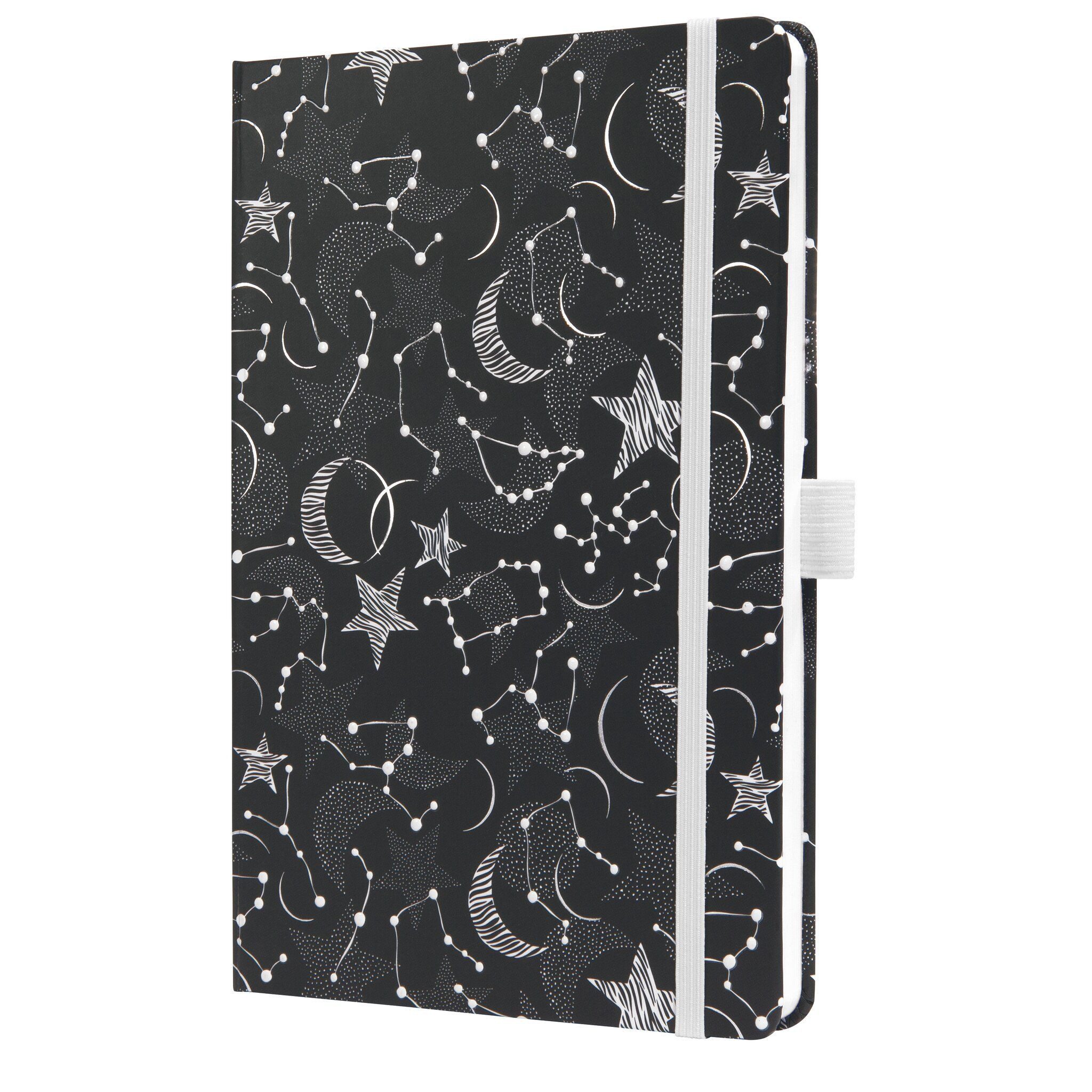Sigel Notizbuch SIGEL JN349 Notizbuch Jolie - Cosmic Fantasy Black - liniertt - 80