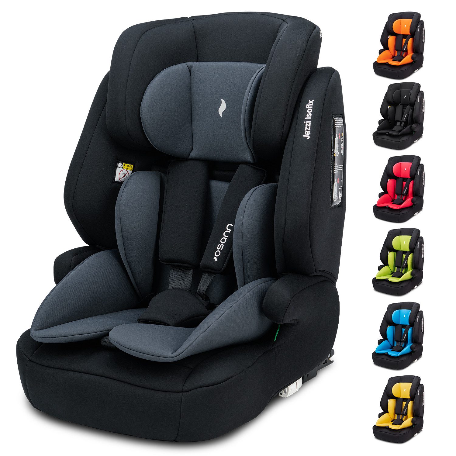Osann Autokindersitz Jazzi Isofix, ab: 15 Monate, bis: 12 Jahre, ab: 76 cm, bis: 150 cm, sicher & bequem für Kinder von 76 bis 150 cm, Kindersitz mit Isofix