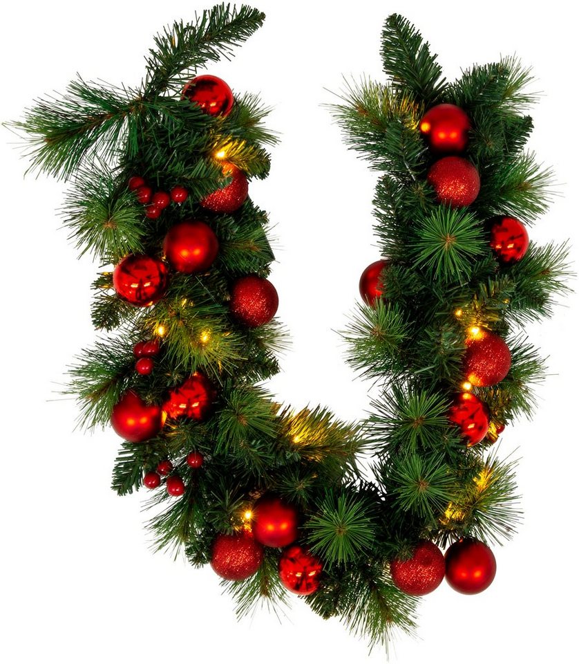 LED-Lichterkette Batterie, AA LED-Weihnachtslichterkette mit Dekoration, näve (6on/18off), rot/grün Weihnachtsdeko, Timerfunktion mit Ein-/Ausschalter,