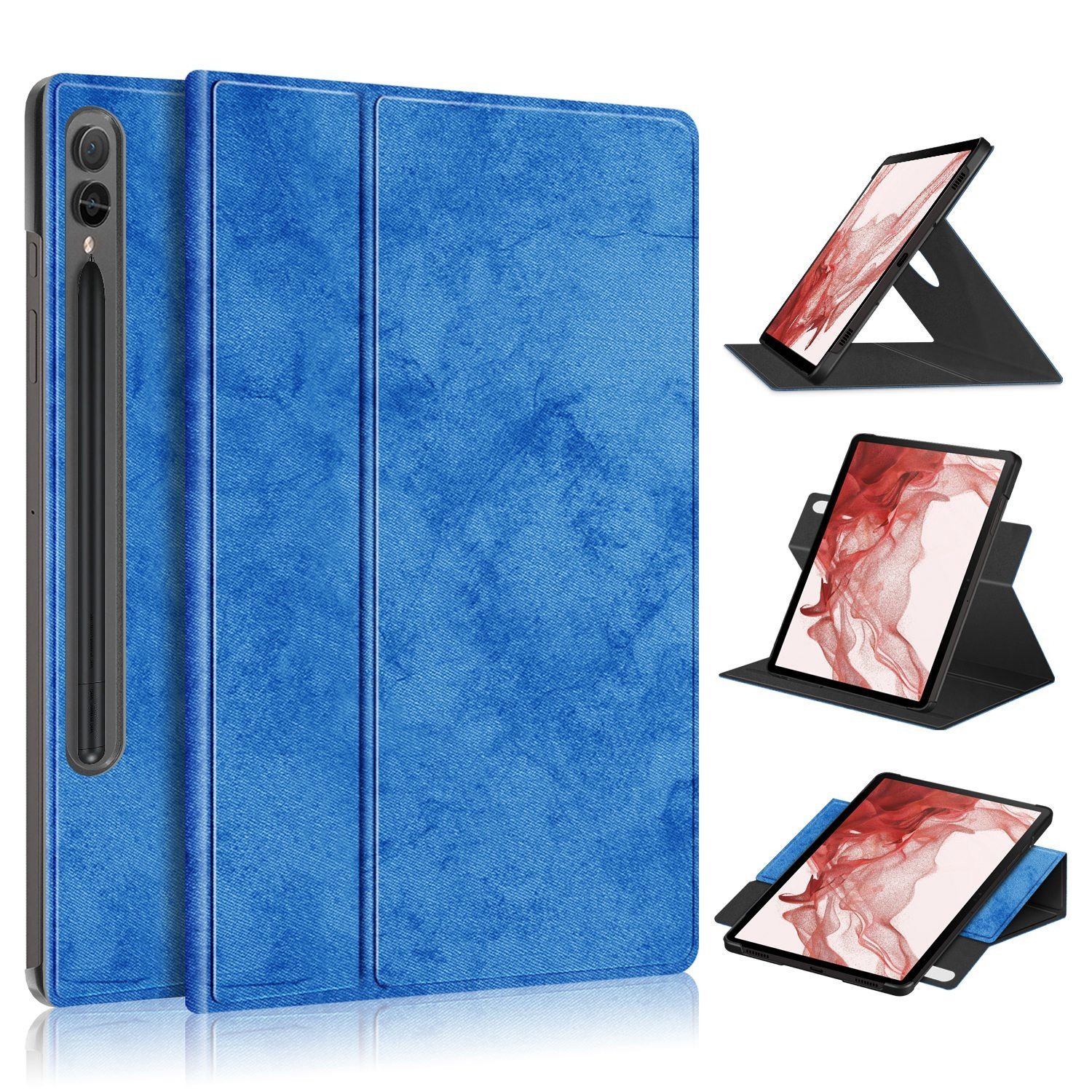 Wigento Tablet-Hülle Für Samsung Galaxy Tab S10 Plus FE Plus / S9 Plus FE 360 Grad Tasche