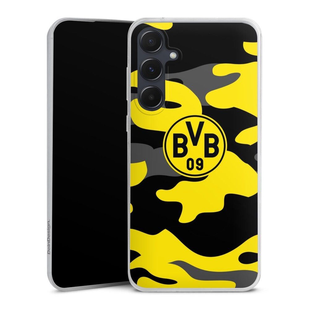DeinDesign Handyhülle BVB Borussia Dortmund Fanartikel BVB Camo, Samsung Galaxy A55 5G Slim Case Silikon Hülle Ultra Dünn Schutzhülle