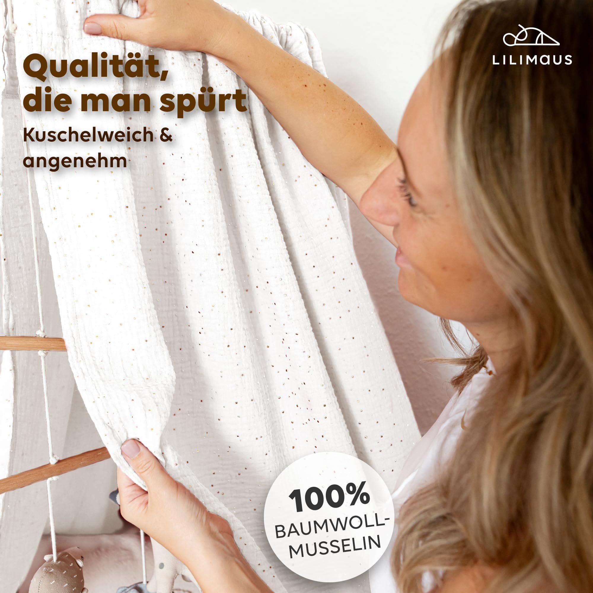 lilimaus Betthimmel Handgefertigter Baumwoll-Betthimmel für Babybett, günstig online kaufen