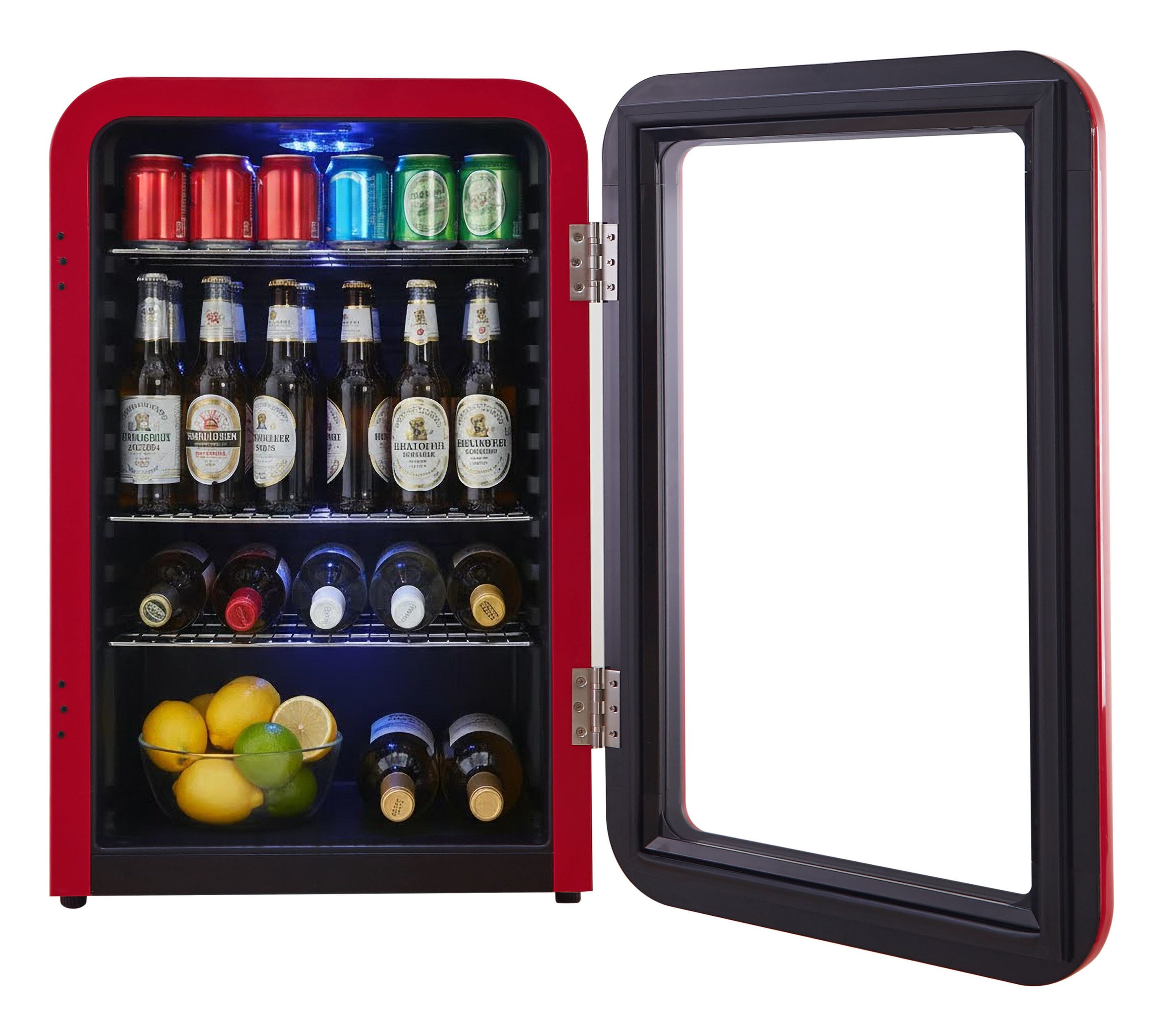 Hanseatic Getränkekühlschrank HBC115ERRH red, 83,5 cm hoch, 55 cm breit, inkl. 3 Jahre Herstellergarantie