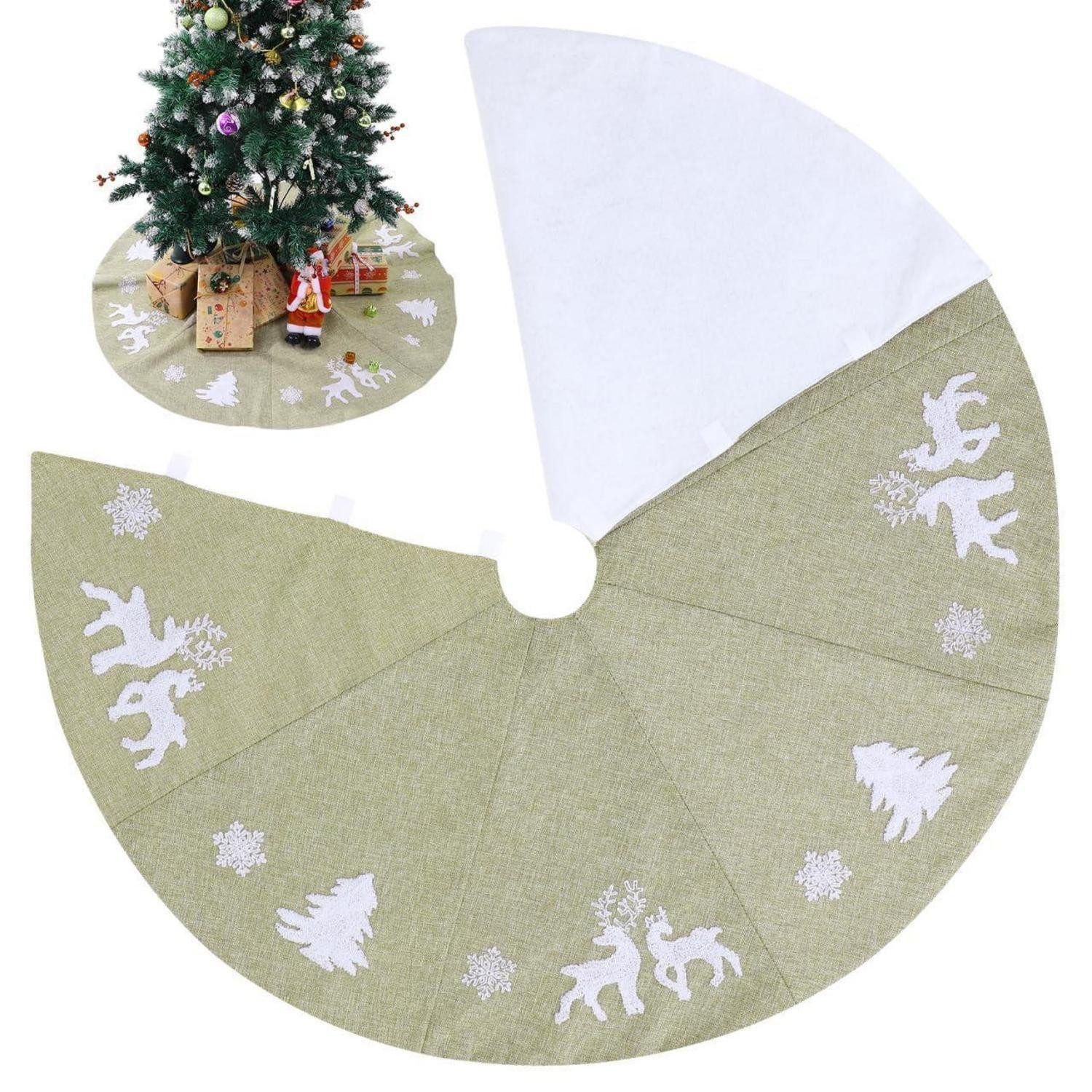 LuxusKollektion Christbaumständer Weihnachtsbaumdecke Rentier Design