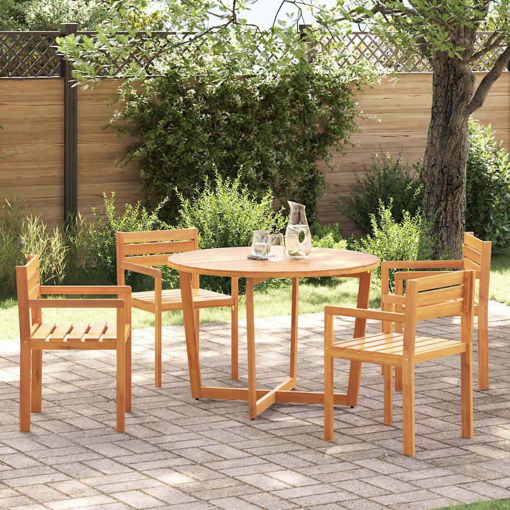 vidaXL Gartenlounge-Set 5-teiliges Garten-Ess-Set aus Massivholz, (1-tlg)