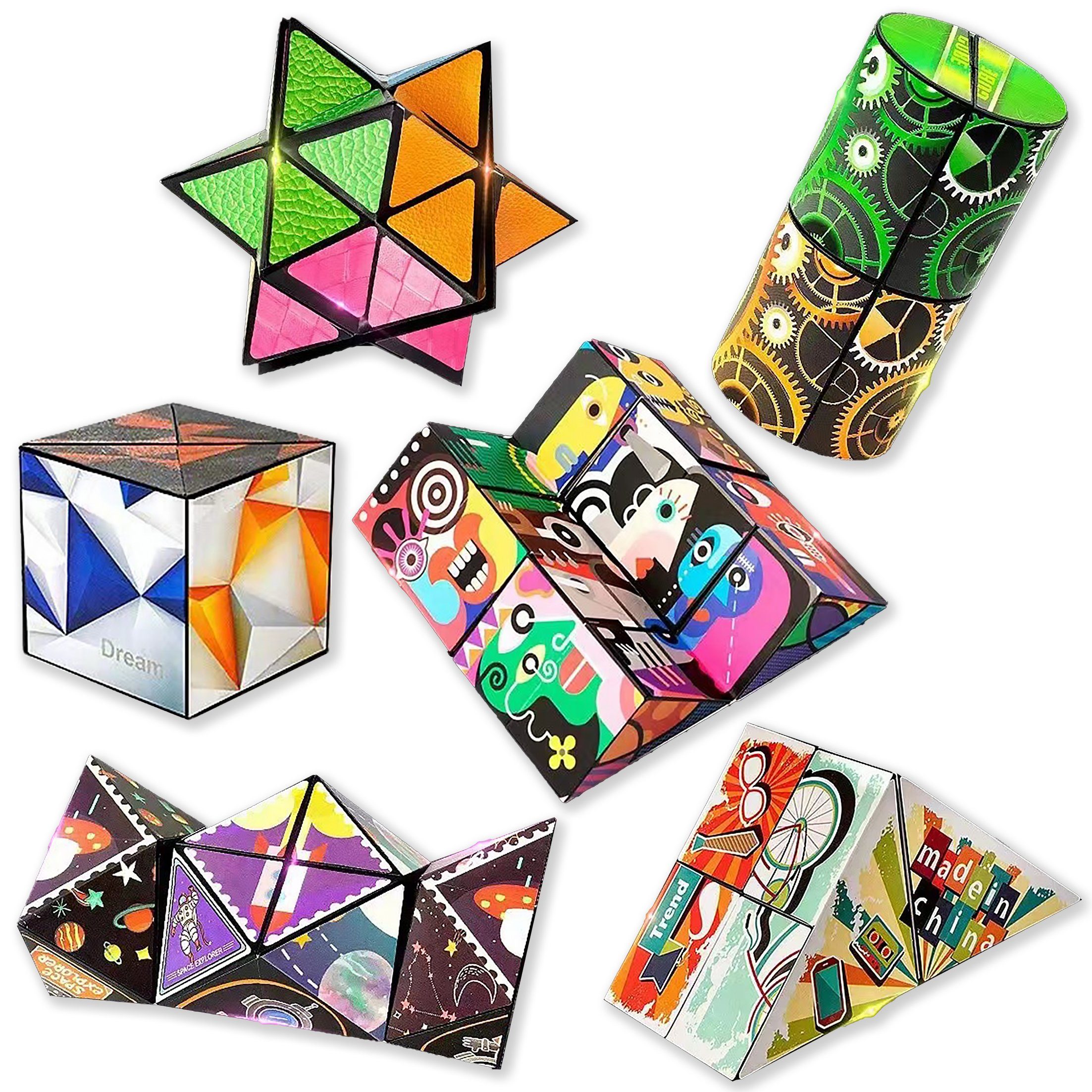 Kind Ja Lernspielzeug 6 pcs Rubik's Würfel, Unendlichkeitswürfel, Rubik's  Cube Spielzeug, Spielzeugblöcke Fingerwürfel Sensorisches Werkzeug