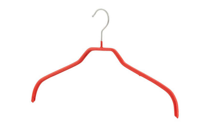 MAWA Kleiderbügel »MAWA Silhouette F Kleiderbügel aus profiliertem Stahlband, ganzflächig rutschhemmend ummantelt, drehbarer Haken geeignet für Kinderbekleidung, Oberbekleidung, 10 Stück«