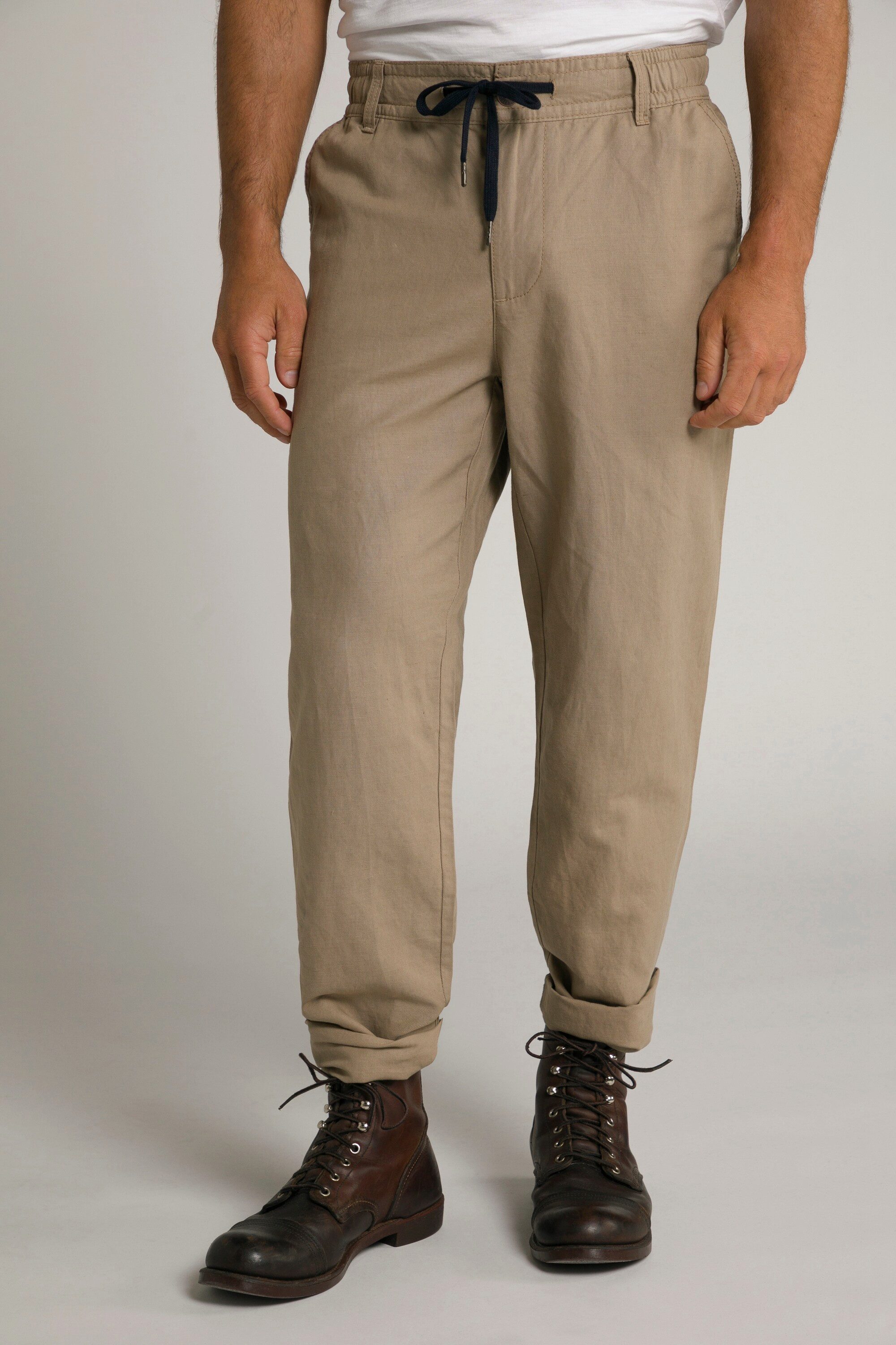 Schlupfhose Hose Leinenmix Elastikbund Basic Fit