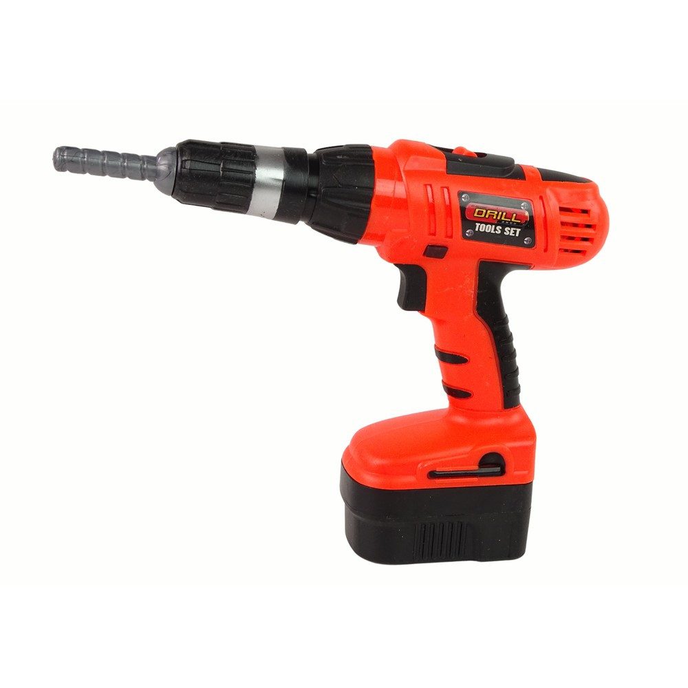 LEAN TOYS Kinder-Bohrmaschine Spielzeugbohrmaschine Akkuschrauber Handwerkerspielzeug, (Spar-Set, 1-tlg., 24 x 18 x 5 cm handlich), Soundeffekte, Wechselbohrer, ab 3 Jahren